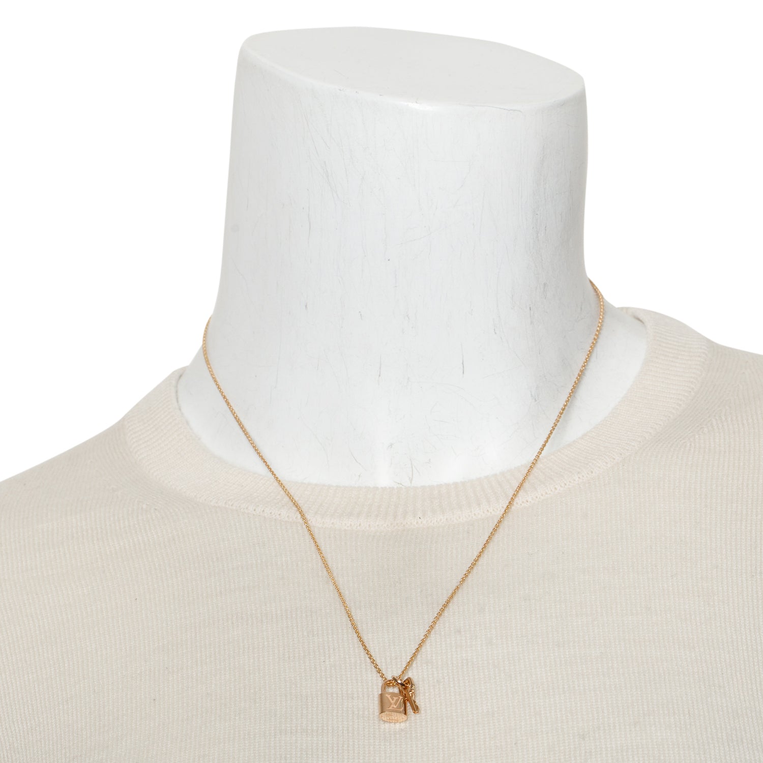 Louis Vuitton 18k Rose Gold Lockit Pendant Necklace