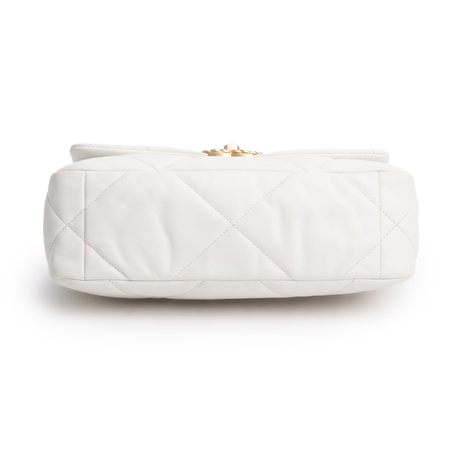 Chanel 2020 White Lambskin Leather Medium 19 Flap Bag w/ Box
