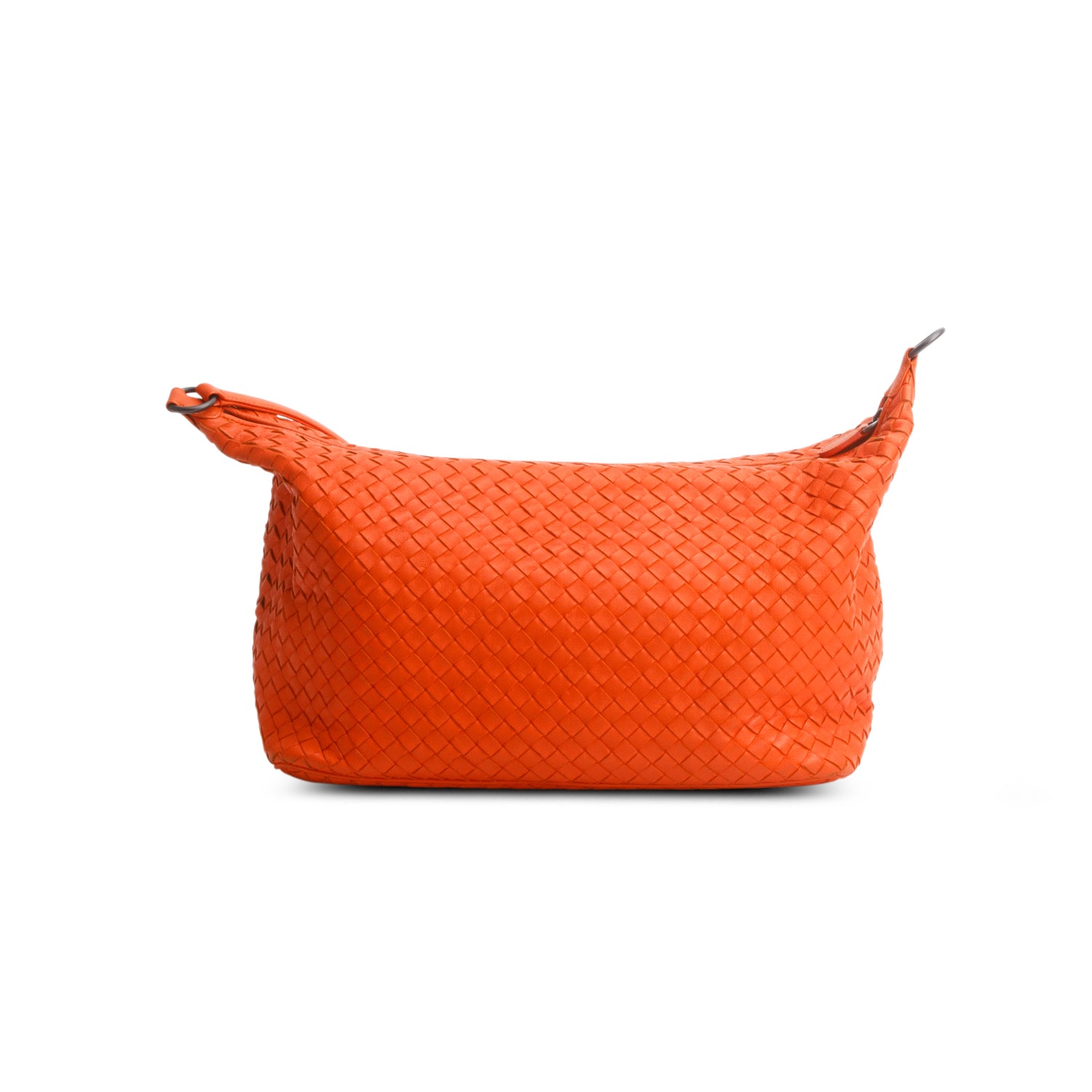 Bottega Veneta Orange Nappa Intreciatto Small Shoulder Bag