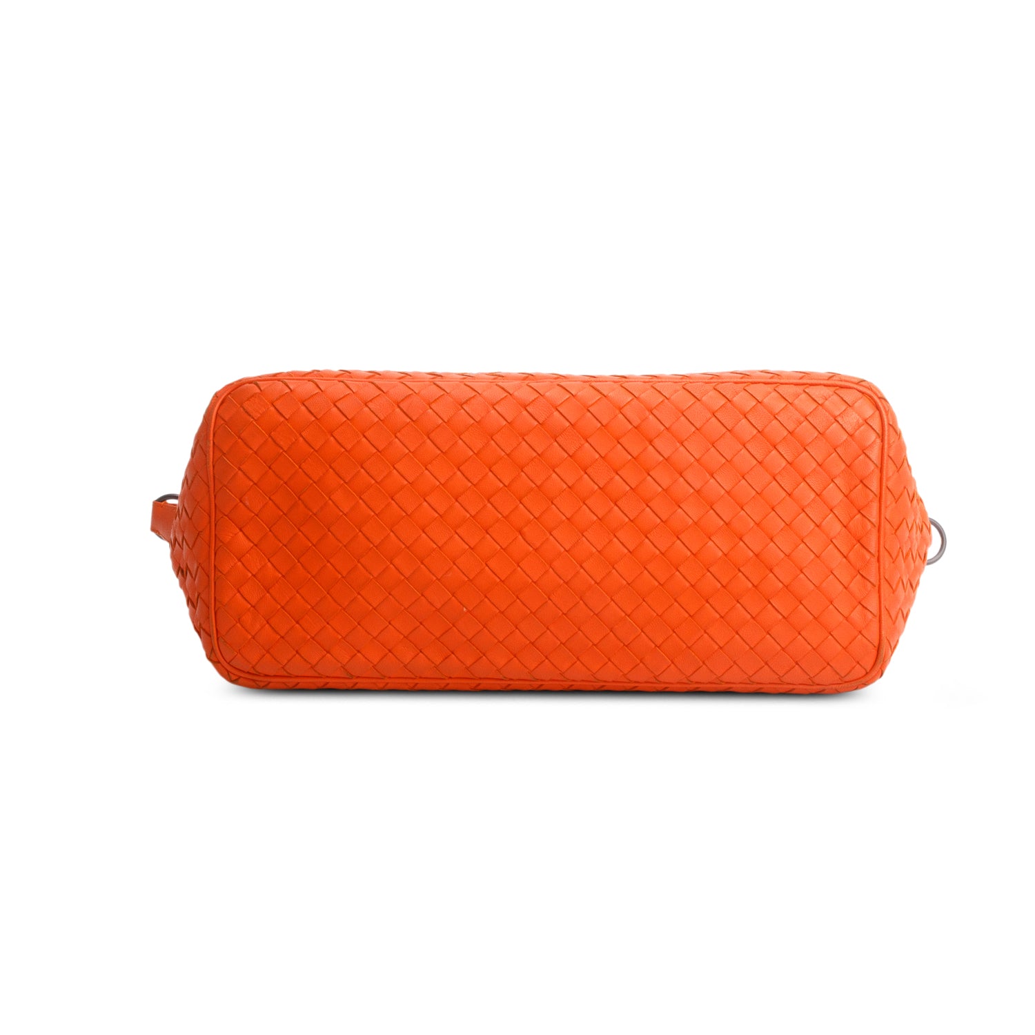Bottega Veneta Orange Nappa Intreciatto Small Shoulder Bag