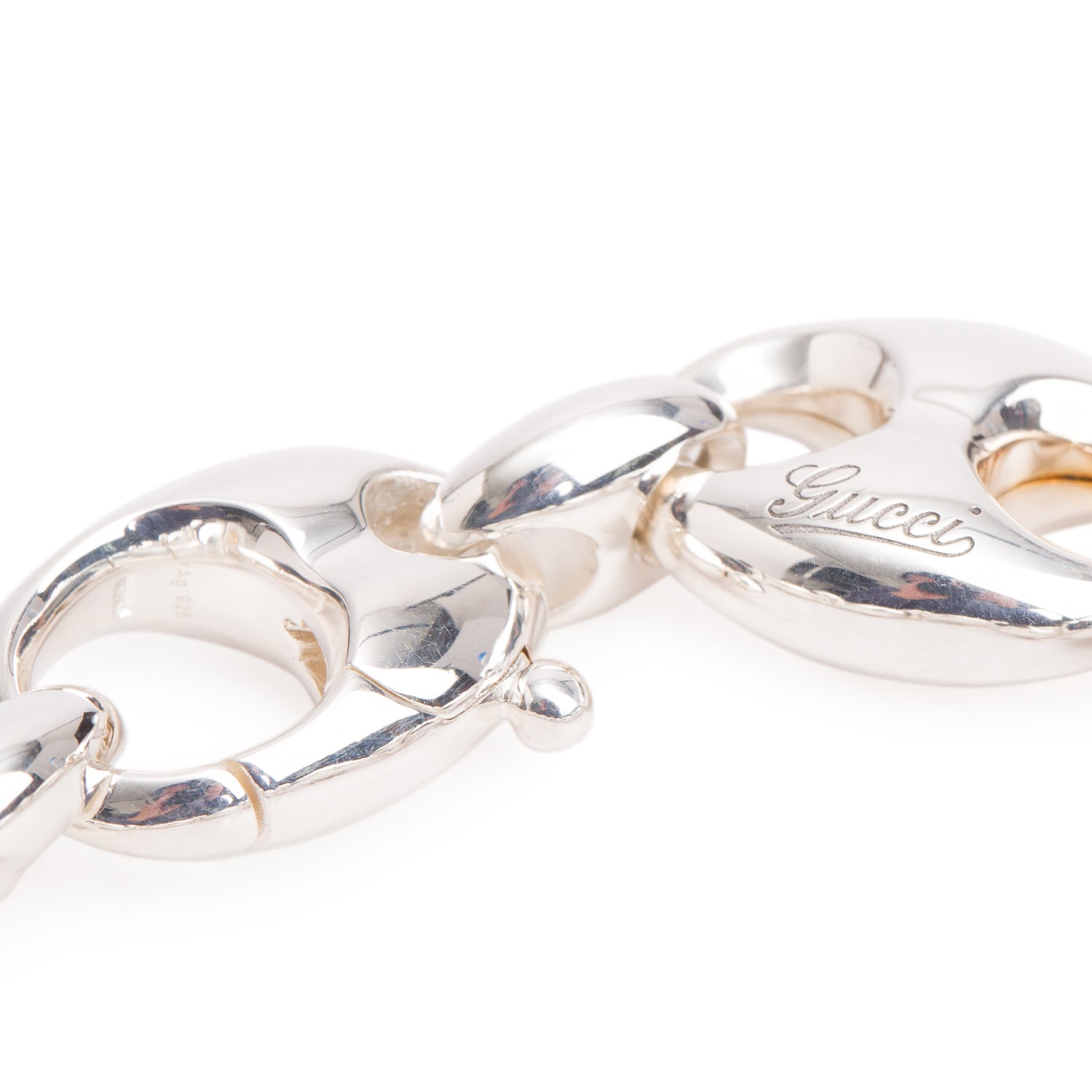 Gucci Sterling Silver Puffed Mariner Bracelet