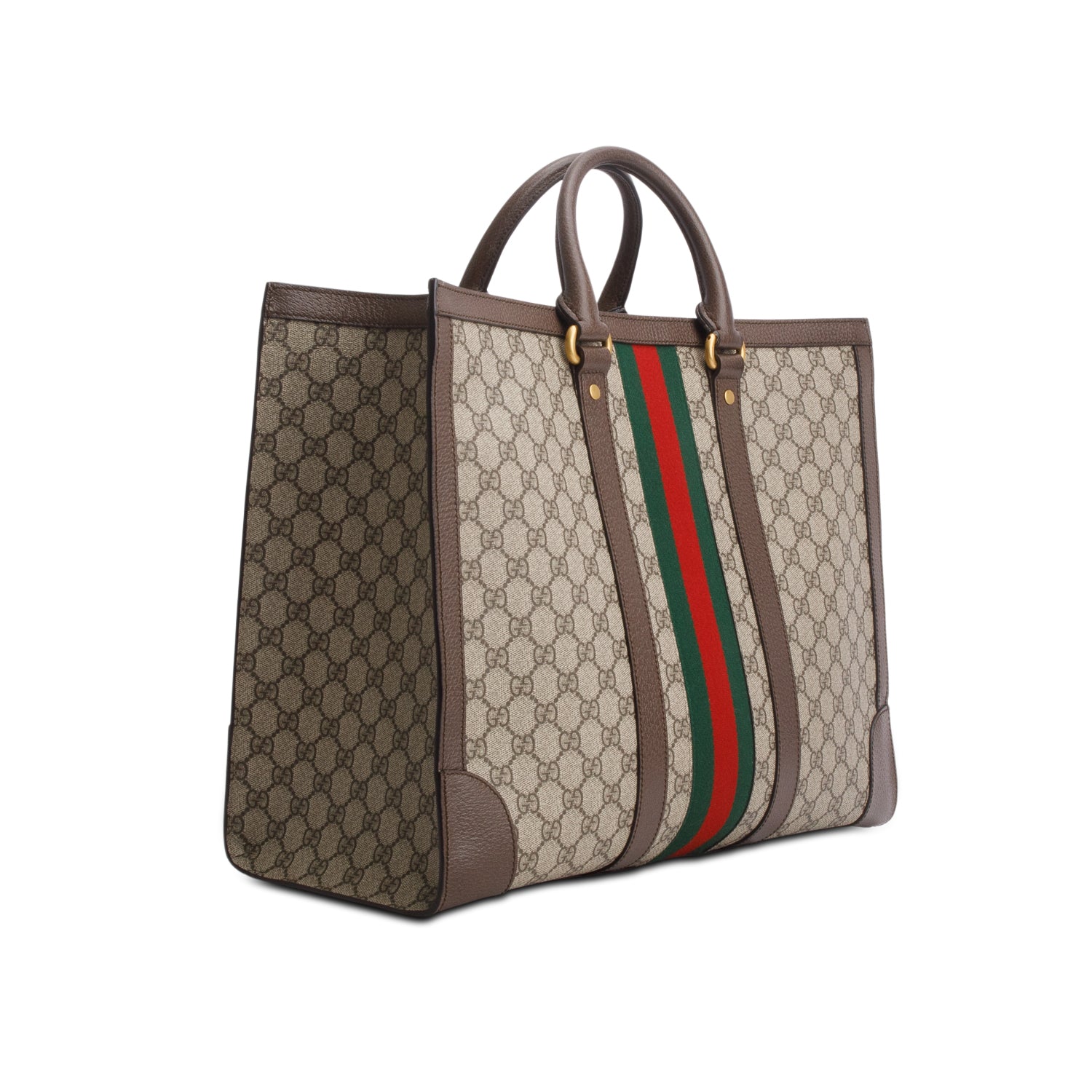 Gucci GG Supreme Monogram Web Ophidia Large Tote w/ Strap