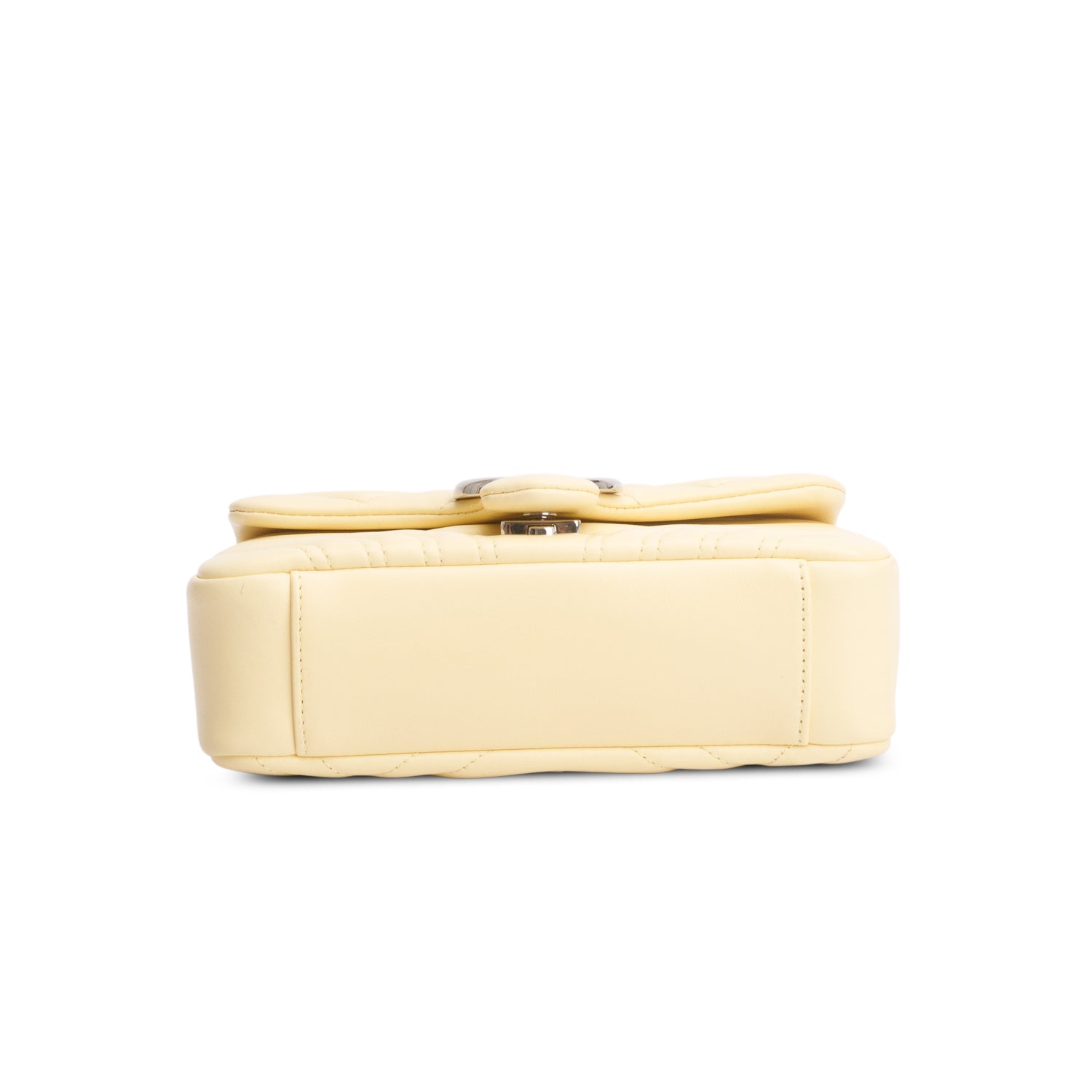 Gucci Yellow Leather GG Marmont Small Shoulder Bag w/ Box