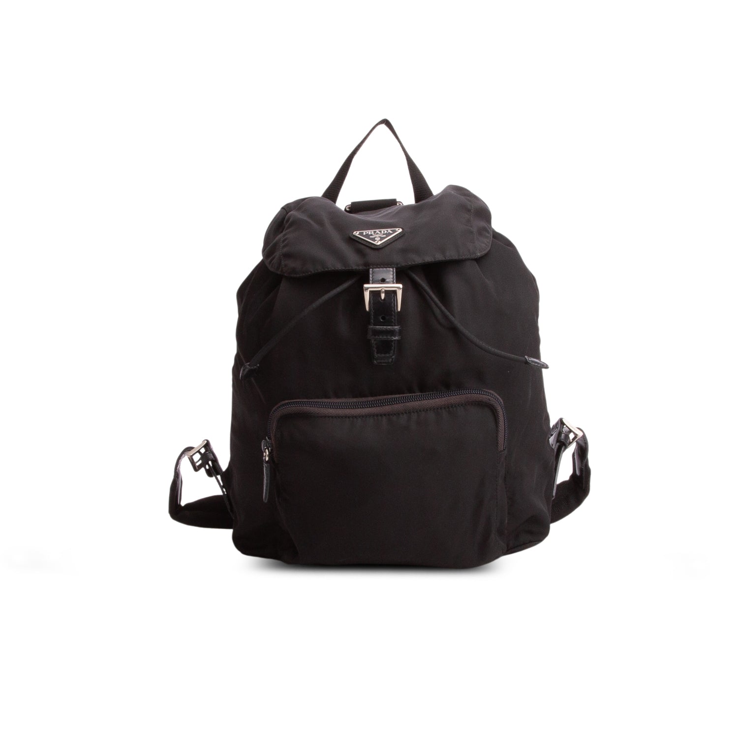 Prada Black Tessuto Nylon Vela Cinch Backpack