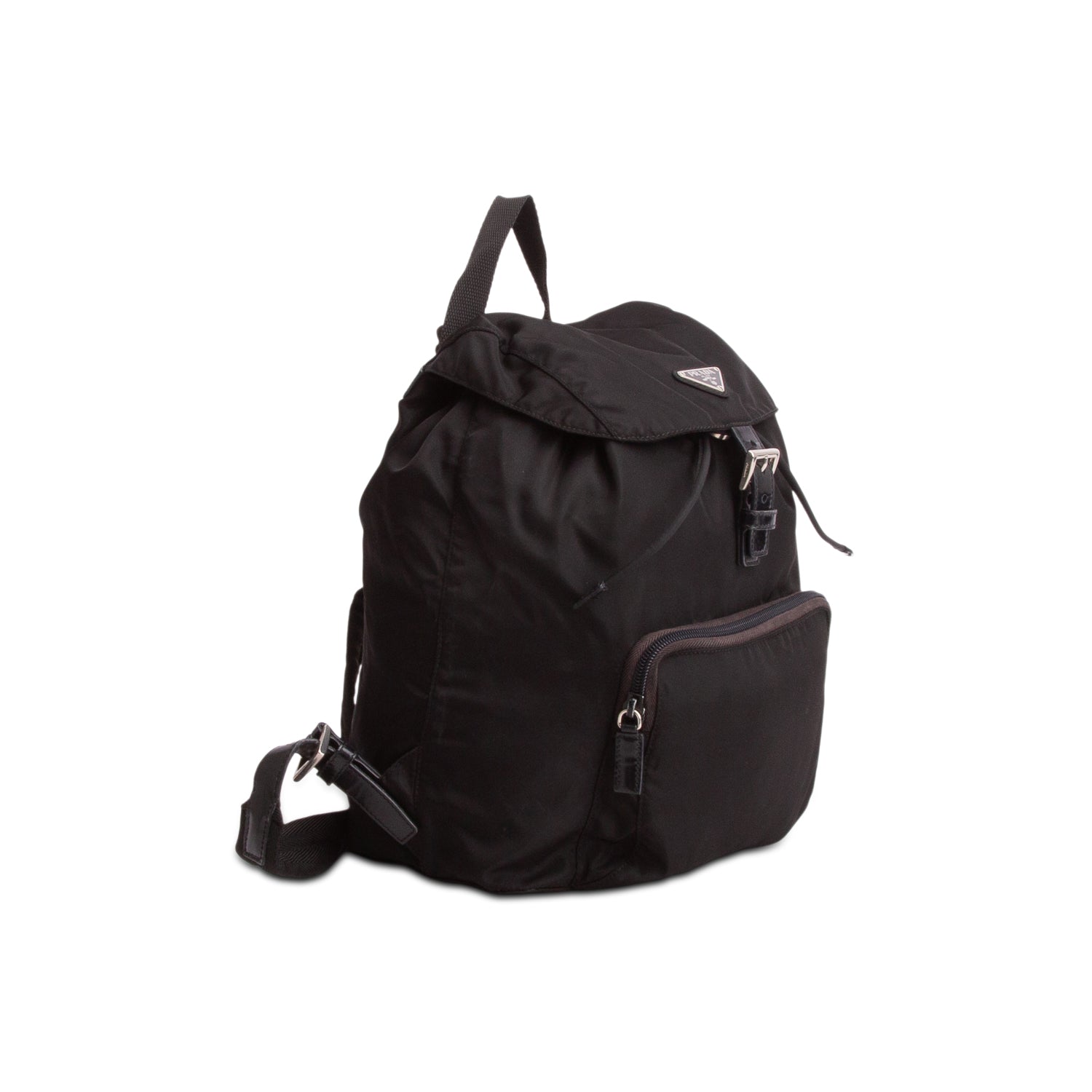 Prada Black Tessuto Nylon Vela Cinch Backpack