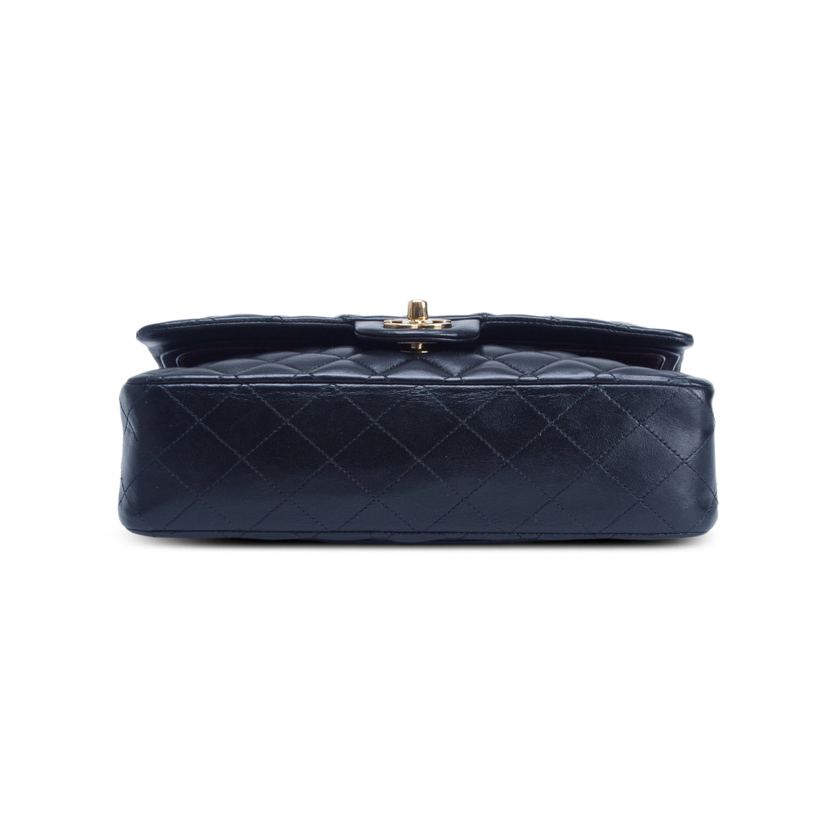 Chanel Black Quilted Lambskin Leather Classic Medium Double Flap Bag