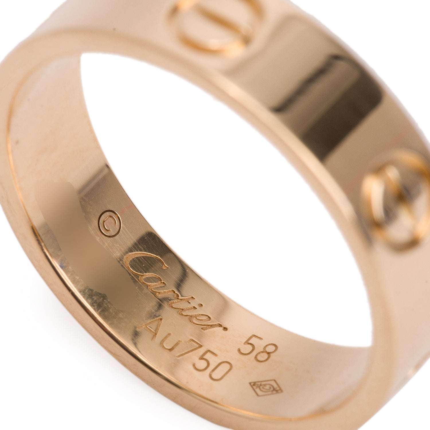 Cartier 18k Yellow Gold 5.5 MM Love Ring, Classic Model, Size 58 8.5 w/ Box & Certificate