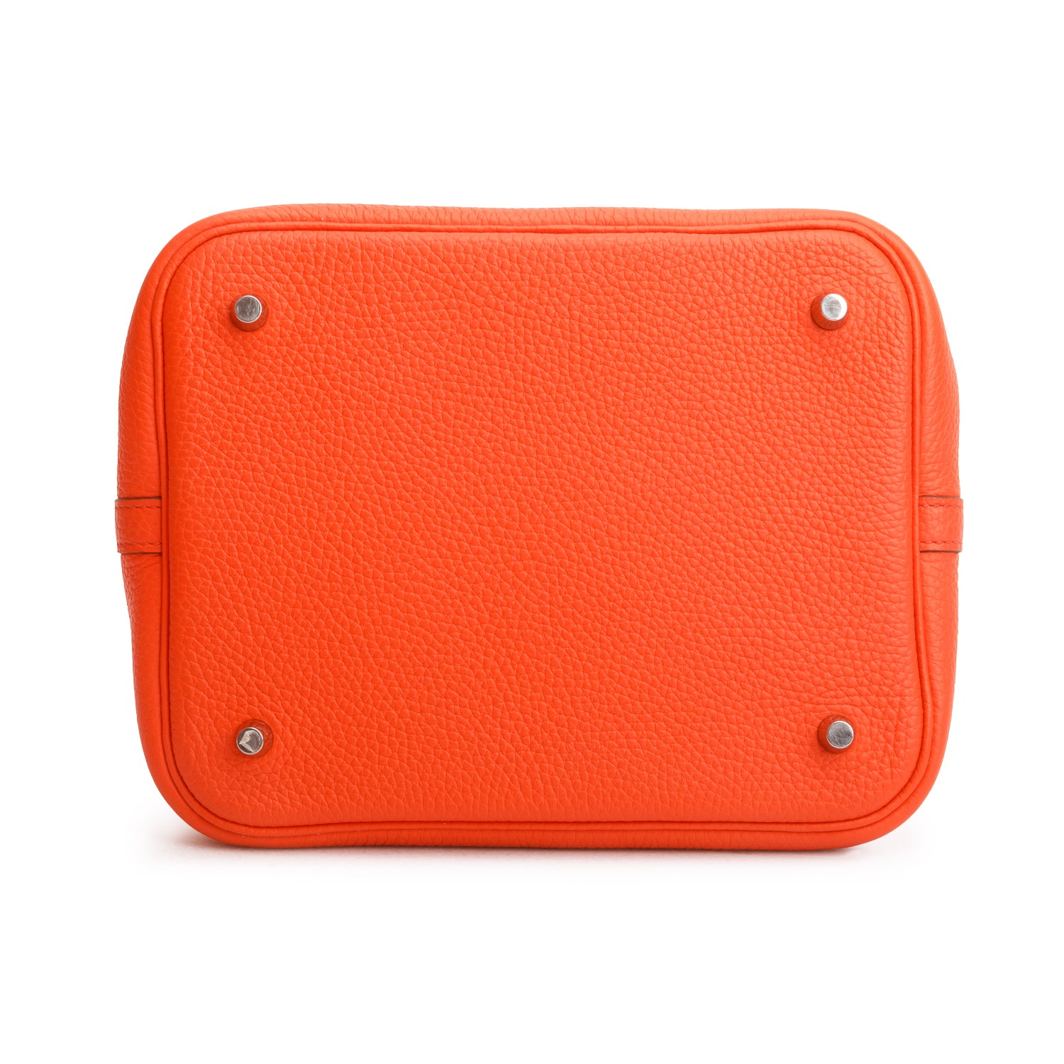 Hermes Burnt Orange Taurillon Clemence Picotin Lock 22 w/ Box