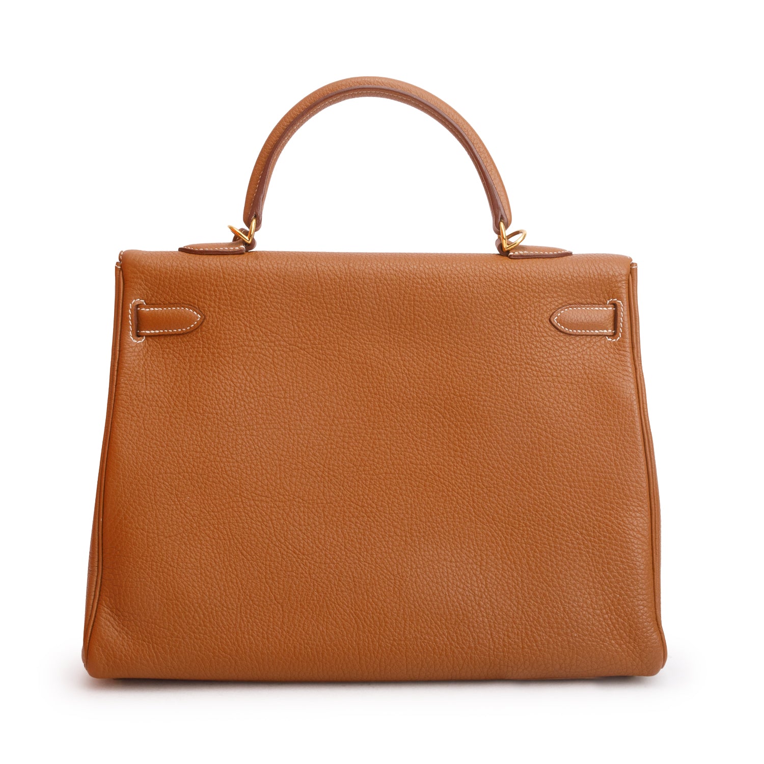 Hermes Gold Togo Kelly Retourne 35 w/ Box & Strap