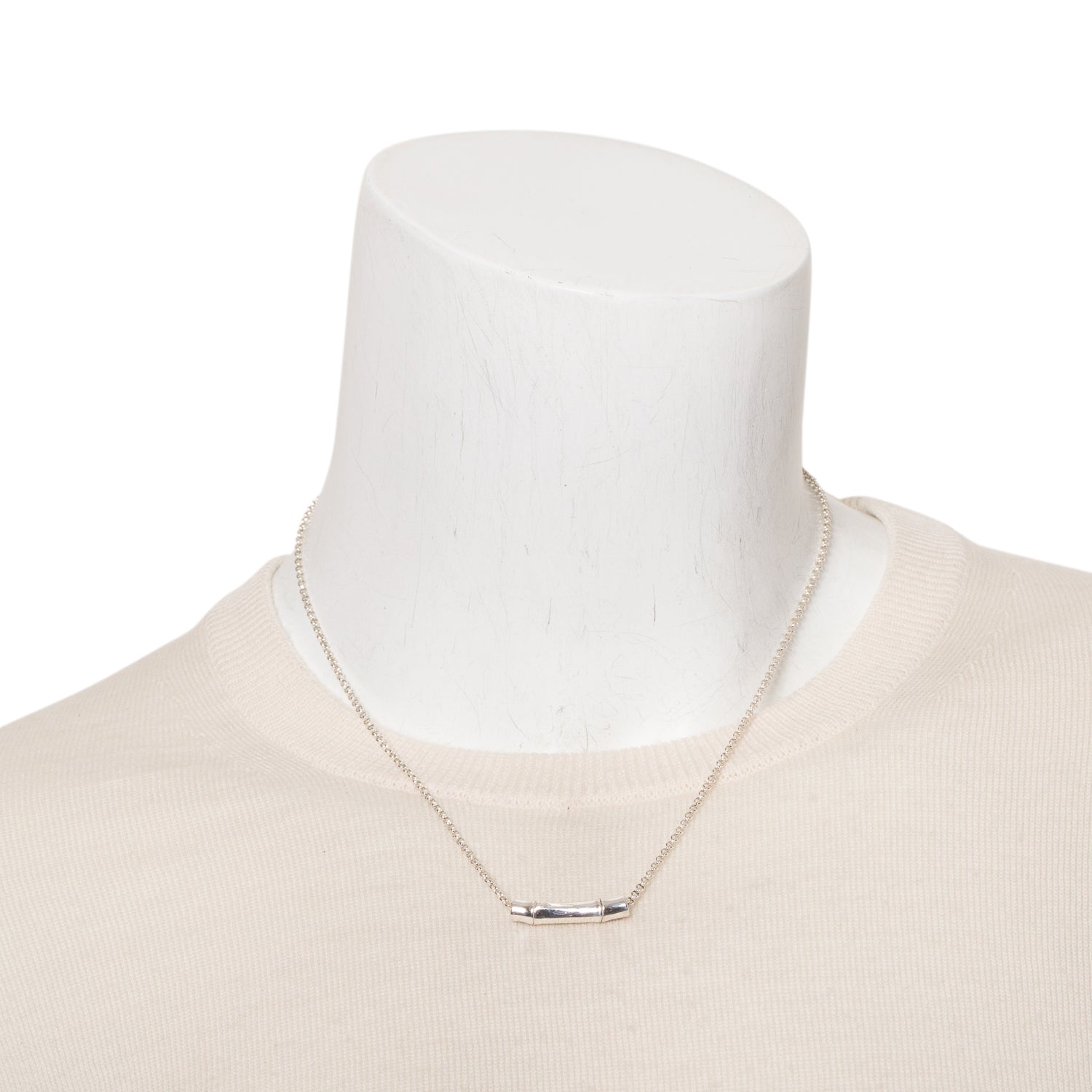 John Hardy Sterling Silver Bamboo Station Pendant Necklace