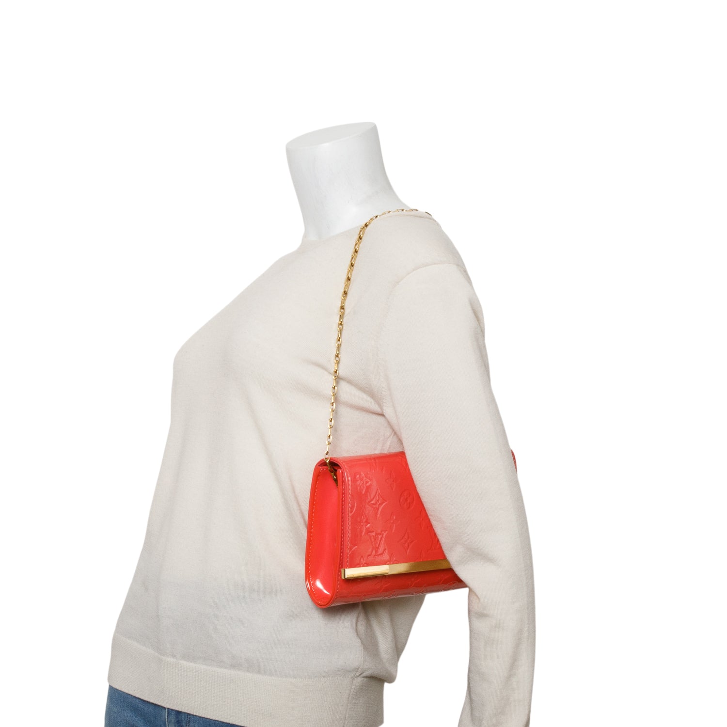 Louis Vuitton Pink Monogram Vernis Ana Clutch