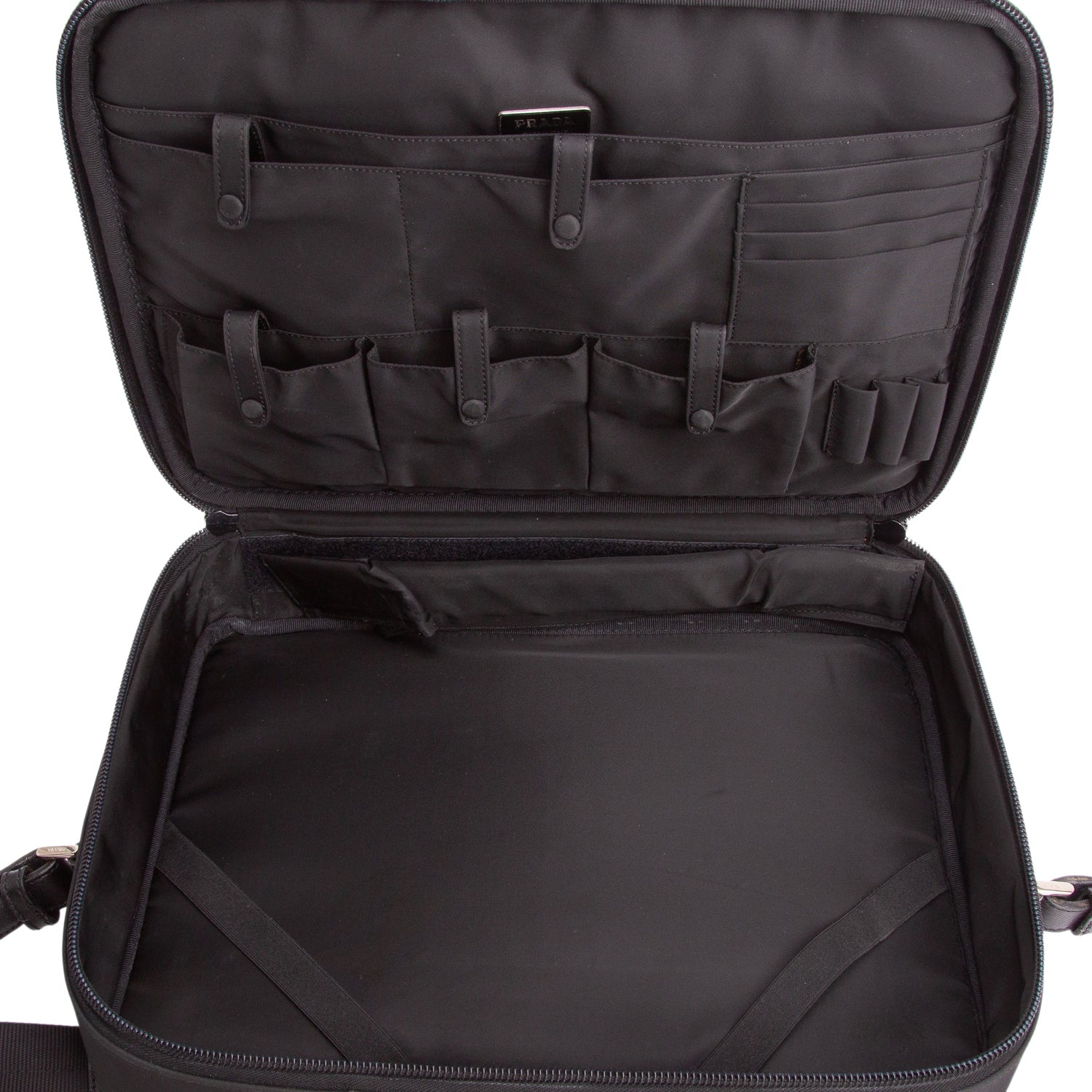 Prada Black Tessuto Nylon Computer Bag w/ Strap