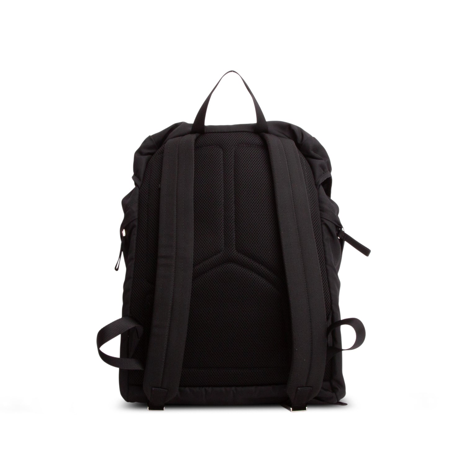 Prada Black Nylon Montagna Double Buckle Backpack w/ Authenticity Card