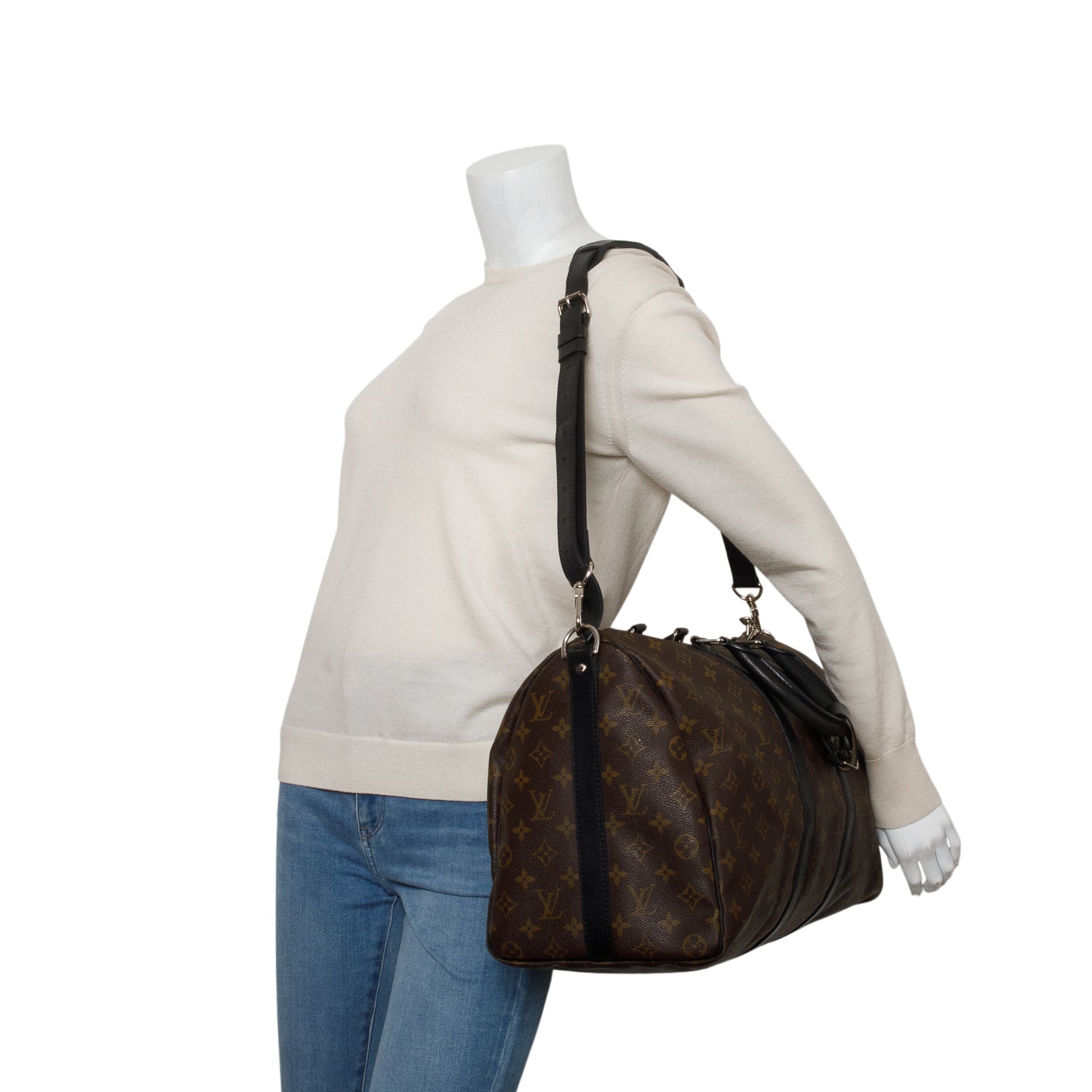 Louis Vuitton Monogram Macassar Keepall Bandouliere 45 w/ Strap