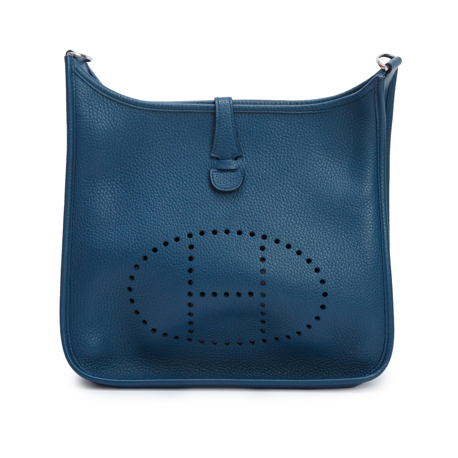 Hermes Blue Taurillon Clemence Evelyne III 29 Bag