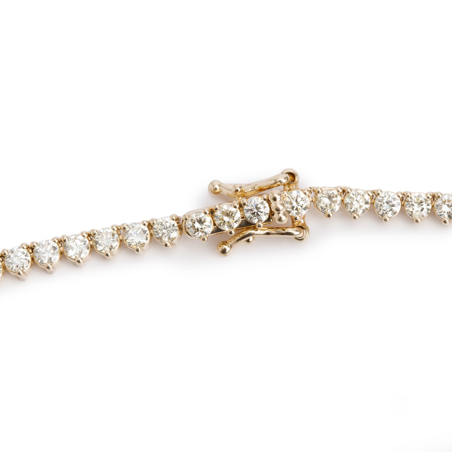 10k Yellow Gold 2.89 tcw. Diamond Tennis Necklace