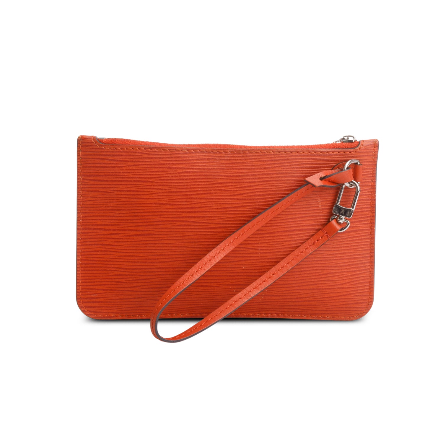 Louis Vuitton Orange Epi Neverfull Pouch w/ Box