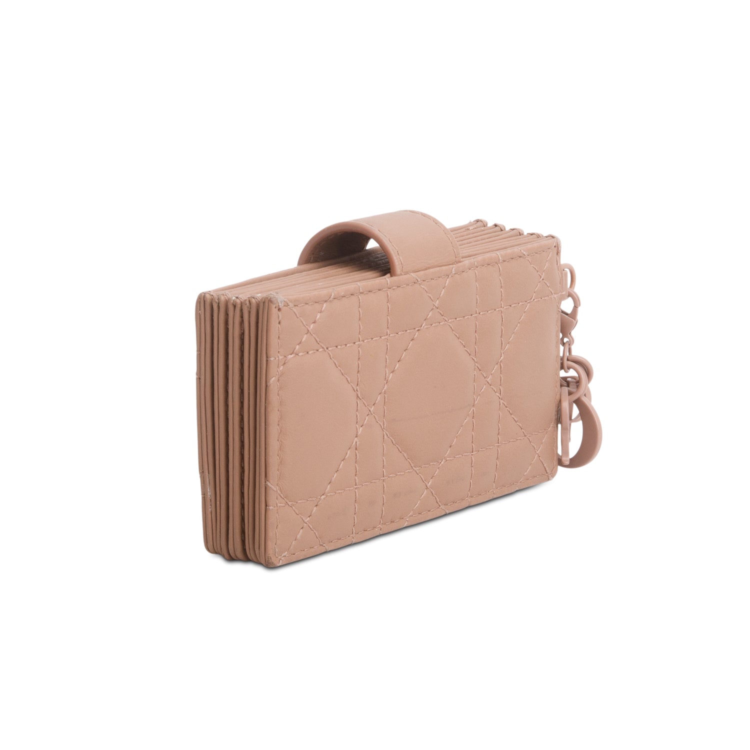Christian Dior 2021 Brown Lambskin Cannage Monochrome Lady Dior Jasmine 5-Gusset Card Holder