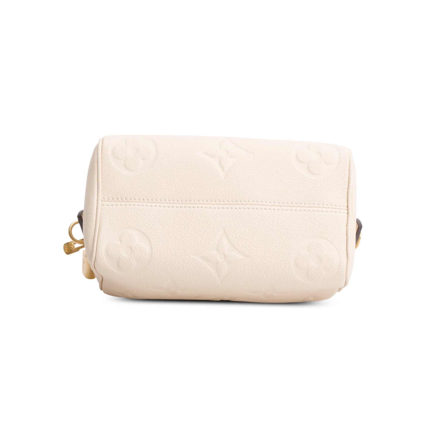 Louis Vuitton Cream Monogram Empreinte Leather Speedy Bandouliere 20 w/ Strap