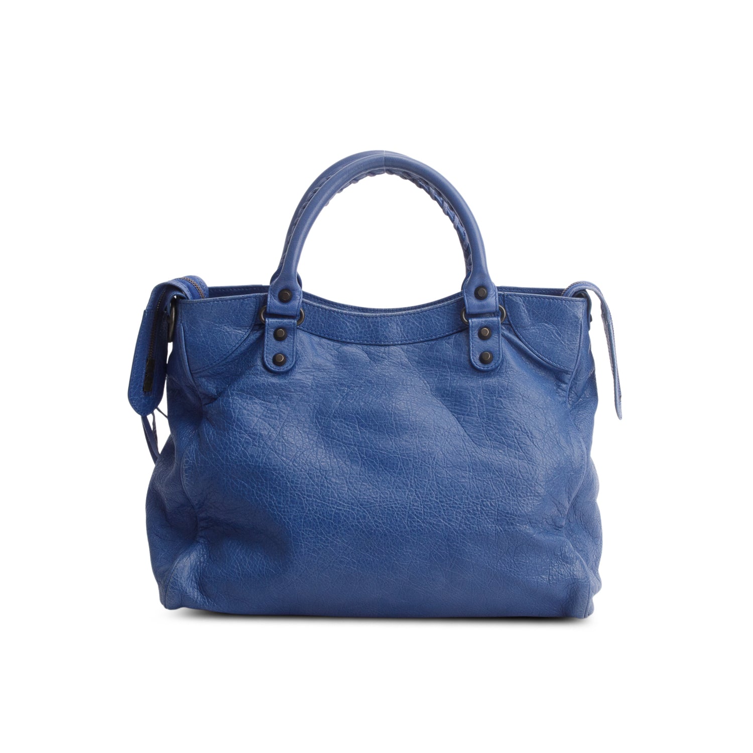 Balenciaga Blue Agneau Classic Hardware Velo w/ Strap