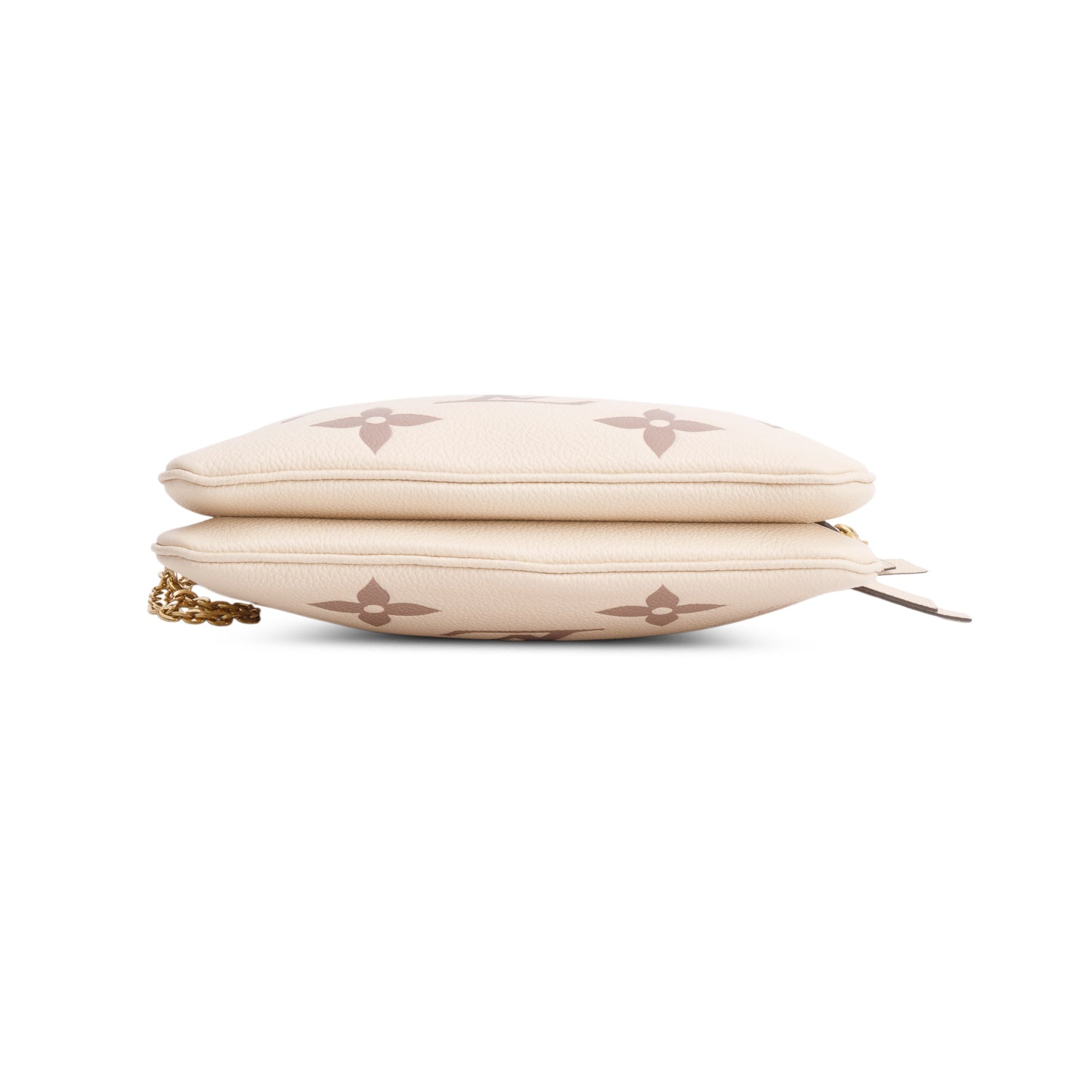 Louis Vuitton 2021 Cream Empreinte Monogram Giant Double Zip Pochette w/ Box & Receipt