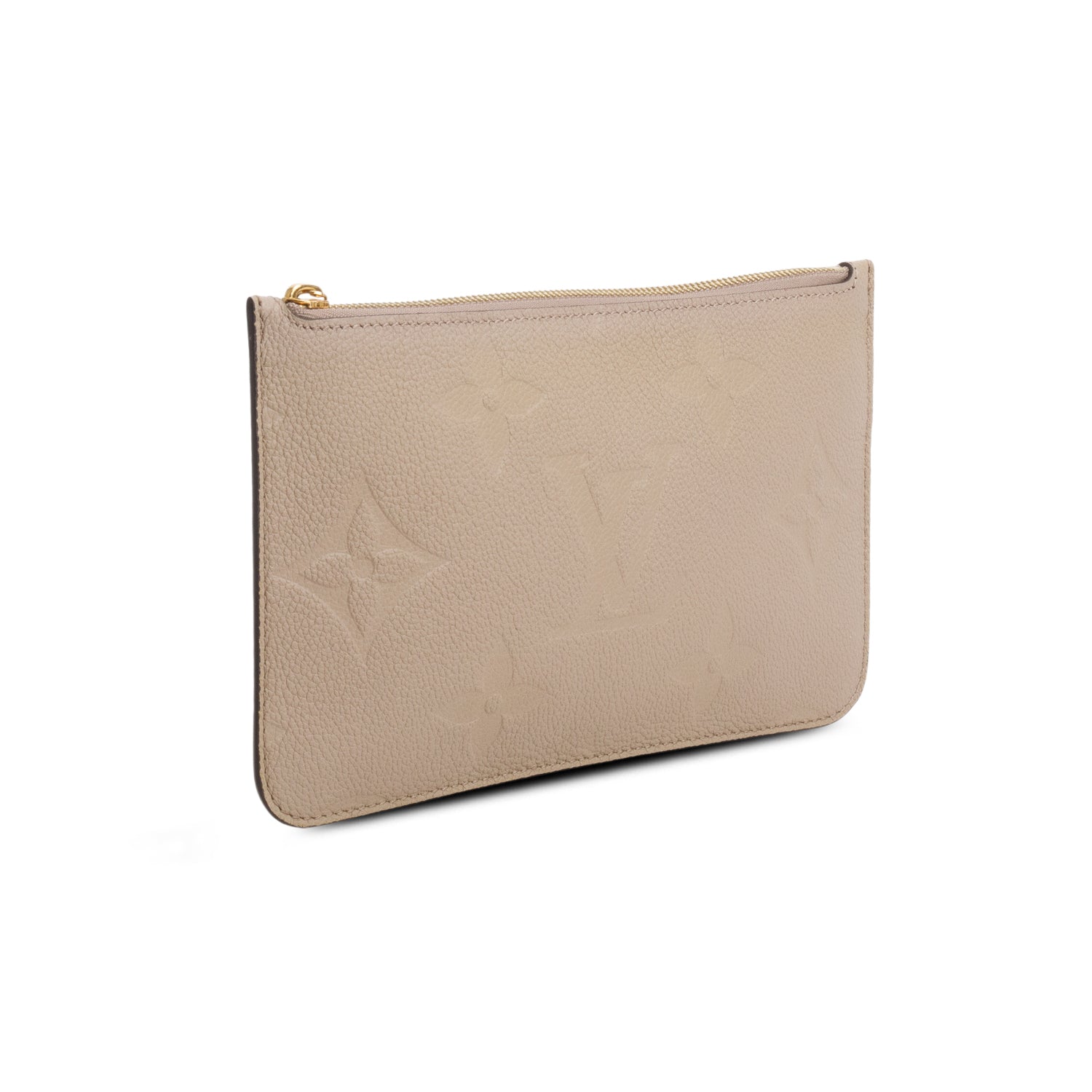 Louis Vuitton Tourterelle Empreinte Monogram Giant Neverfull MM Pochette