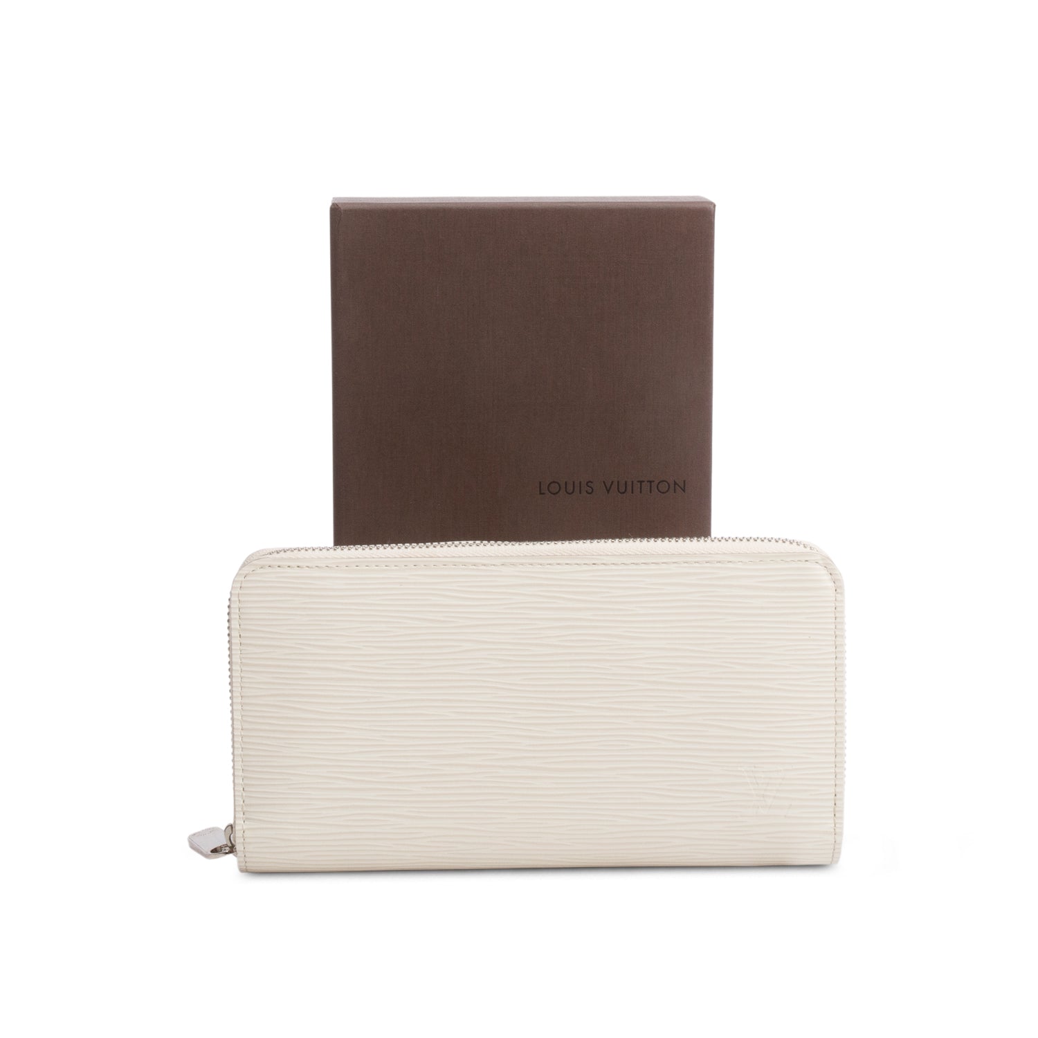 Louis Vuitton Cream Epi Leather Zippy Wallet w/ Box