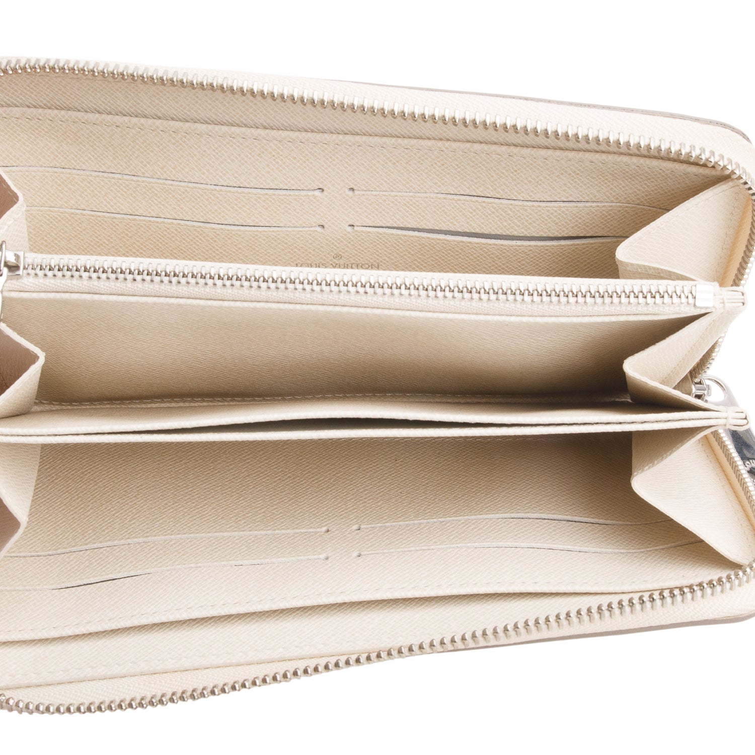 Louis Vuitton Cream Epi Leather Zippy Wallet w/ Box