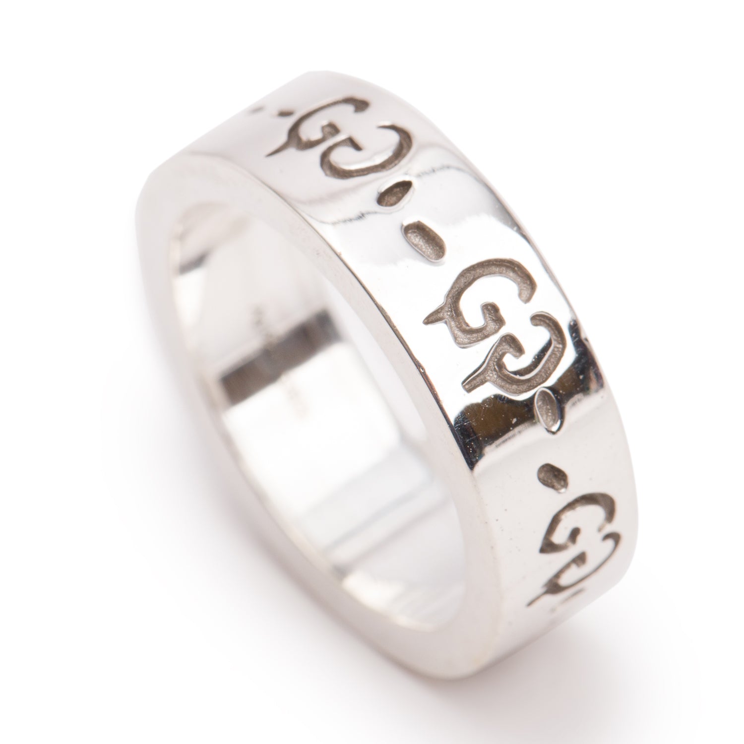 Gucci Sterling Silver Ghost Ring, Size 14 6.75