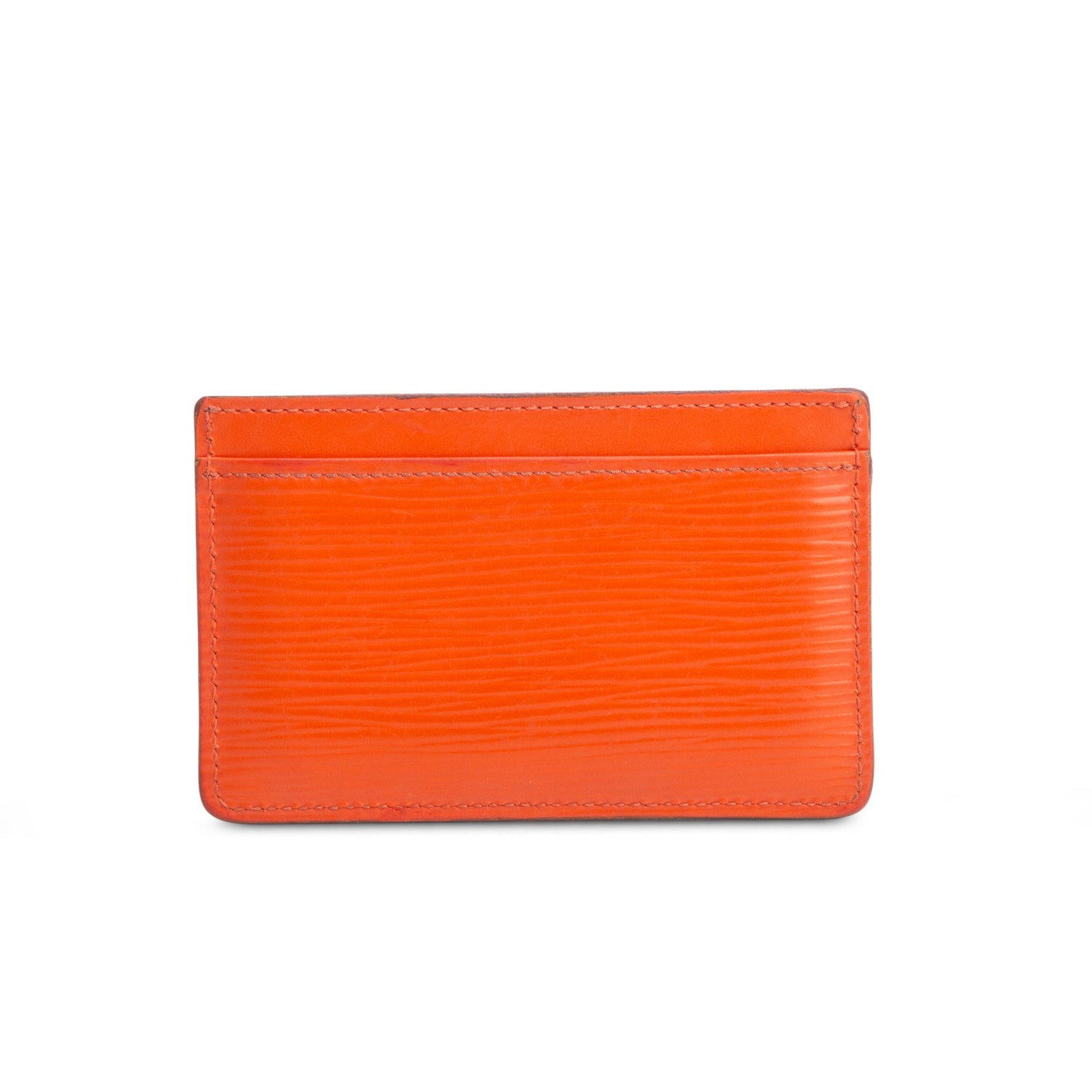 Louis Vuitton Orange Epi Card Holder