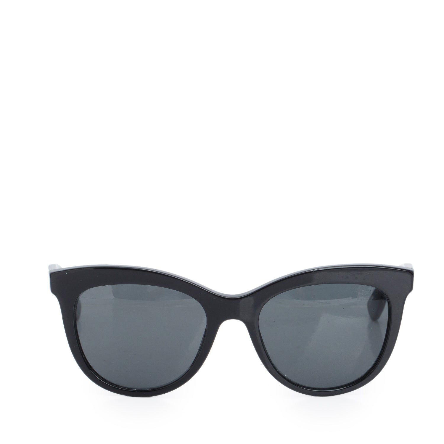 Miu Miu SMU O8U Black Acetate Butterfly Sunglasses w/ Box
