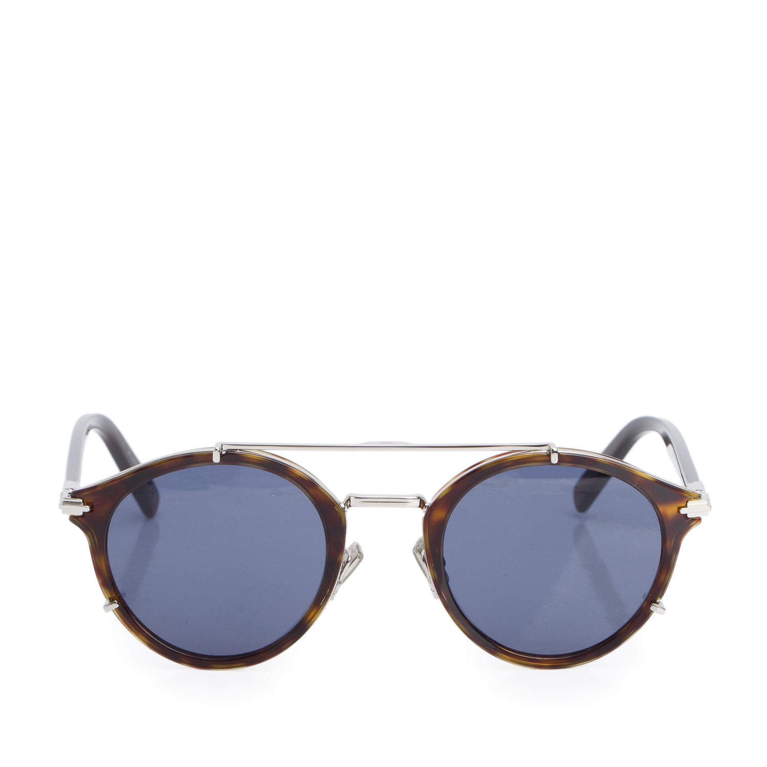 Christian Dior DiorBlackSuit R7U Tortoise Round Sunglasses w/ Case