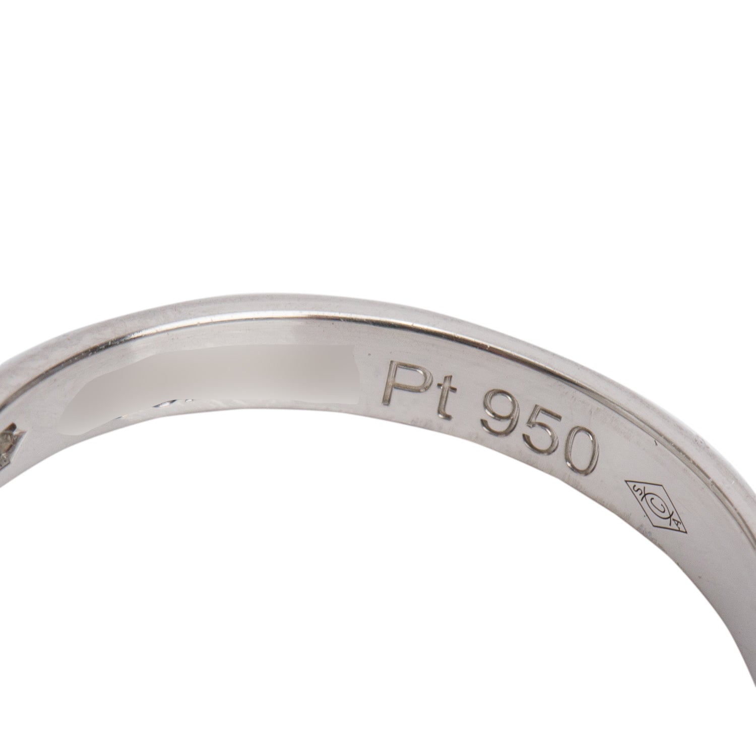 Cartier Platinum 1 Diamond 1895 2.6 MM Wedding Band Ring, Size 51 5.75