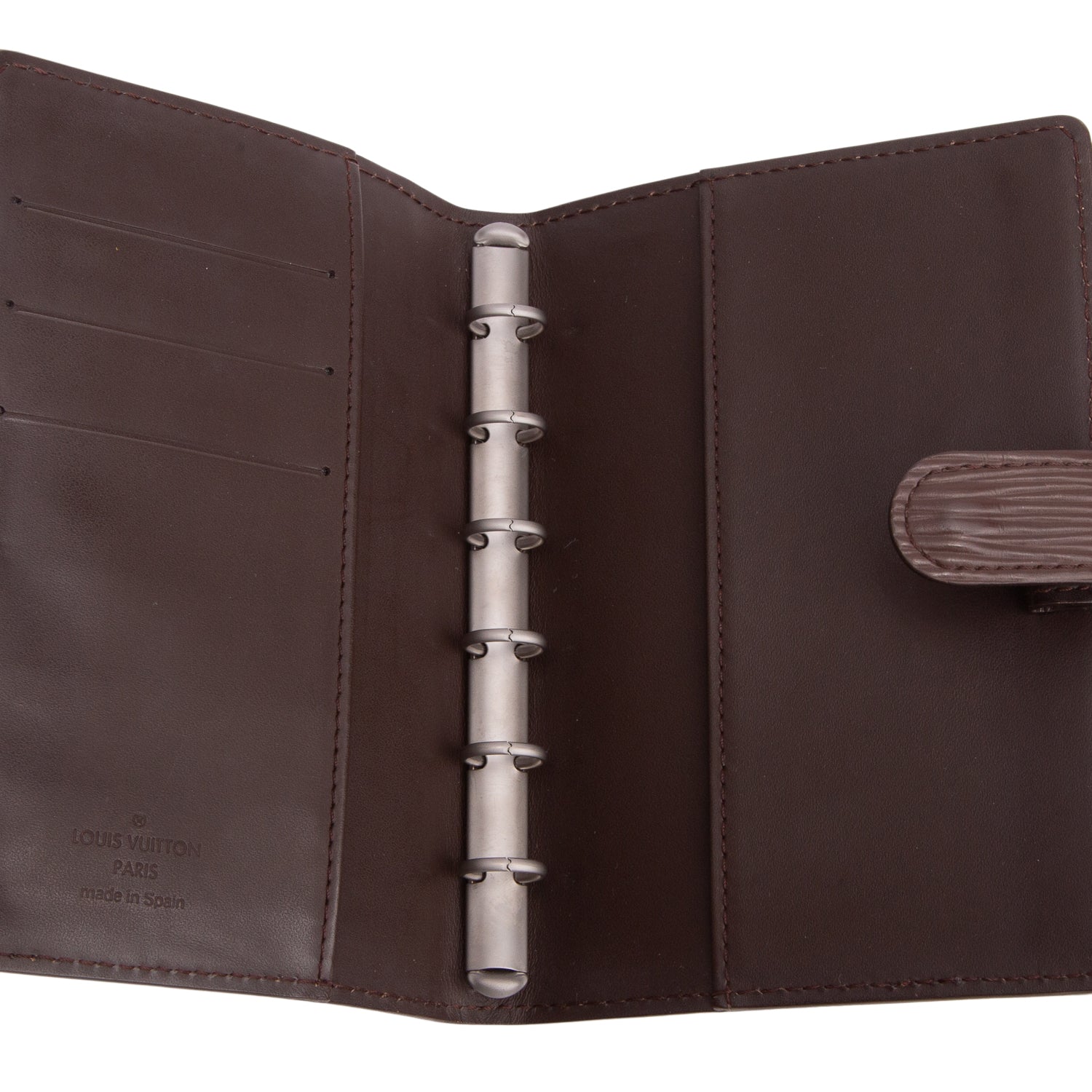 Louis Vuitton Burgundy Epi Small Ring Agenda Cover