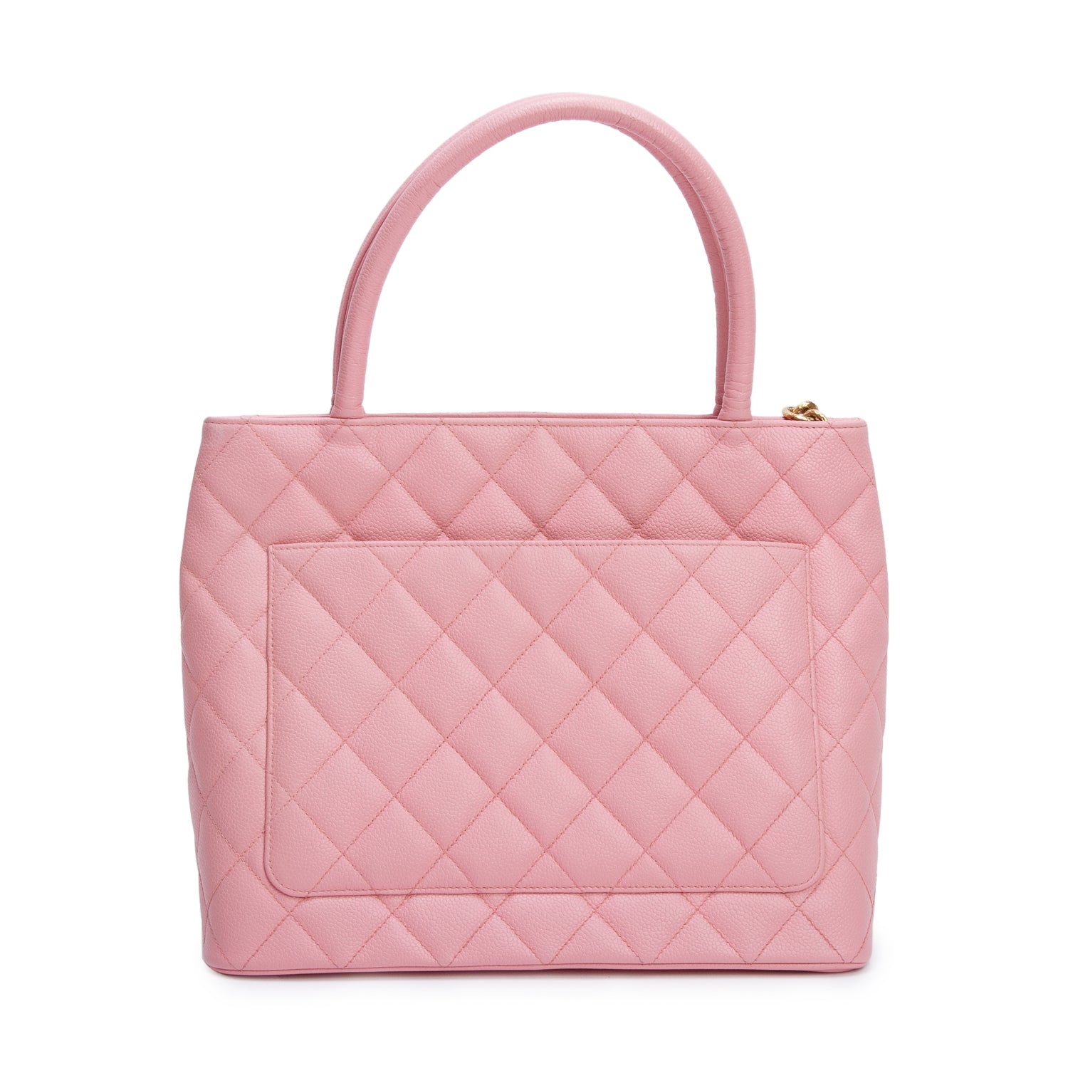 Chanel Pink Caviar Leather Medallion Tote w/ Authenticity Card