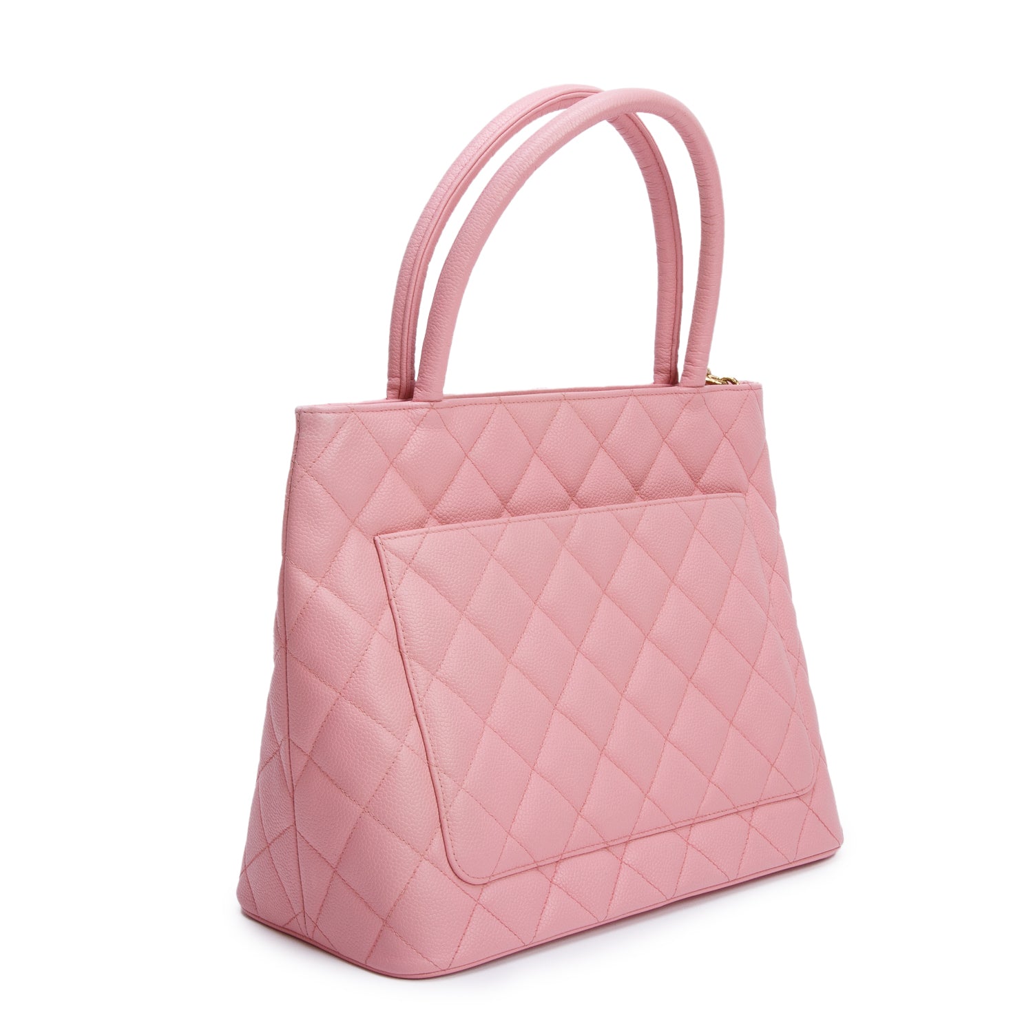 Chanel Pink Caviar Leather Medallion Tote w/ Authenticity Card