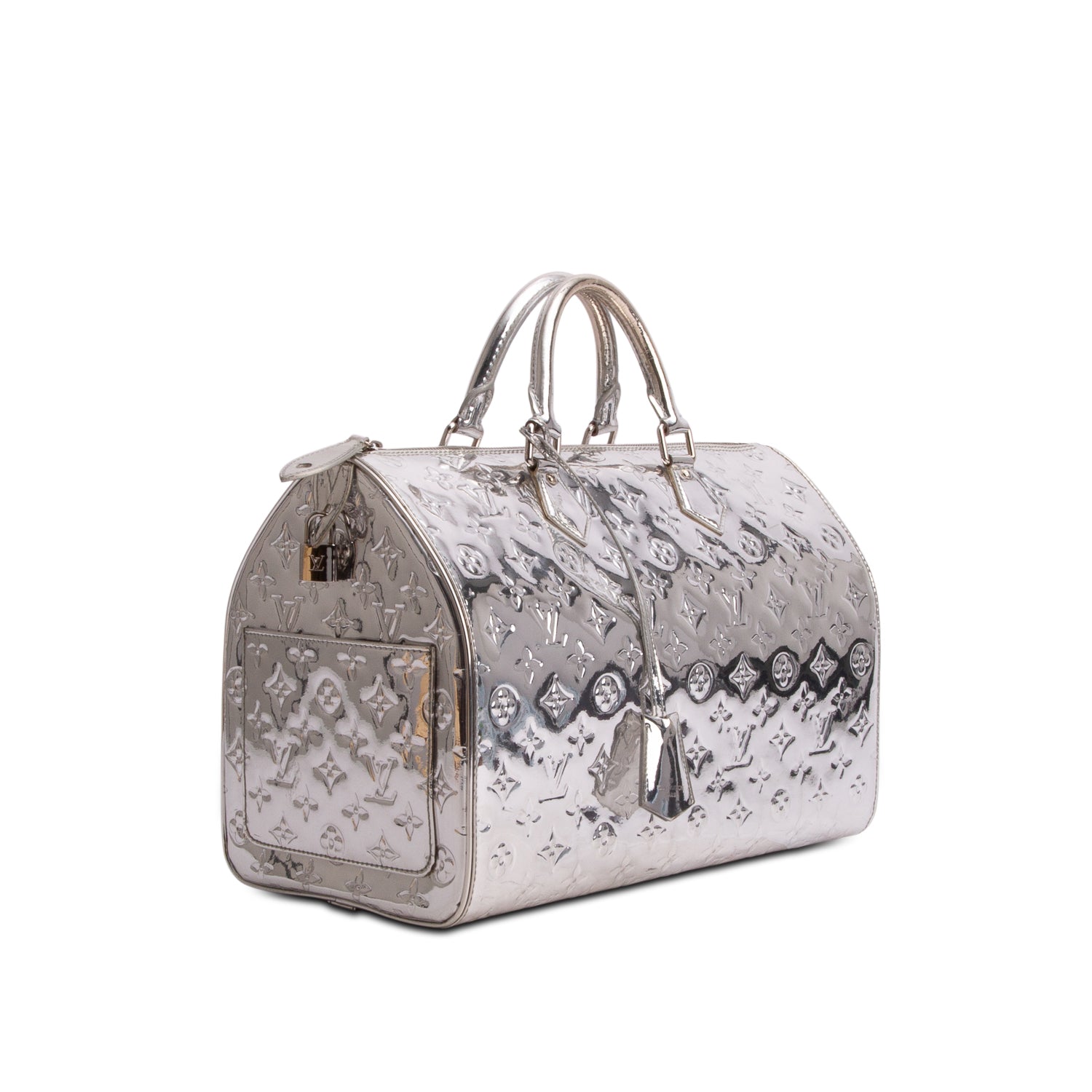 Louis Vuitton Silver Monogram Miroir Speedy 35