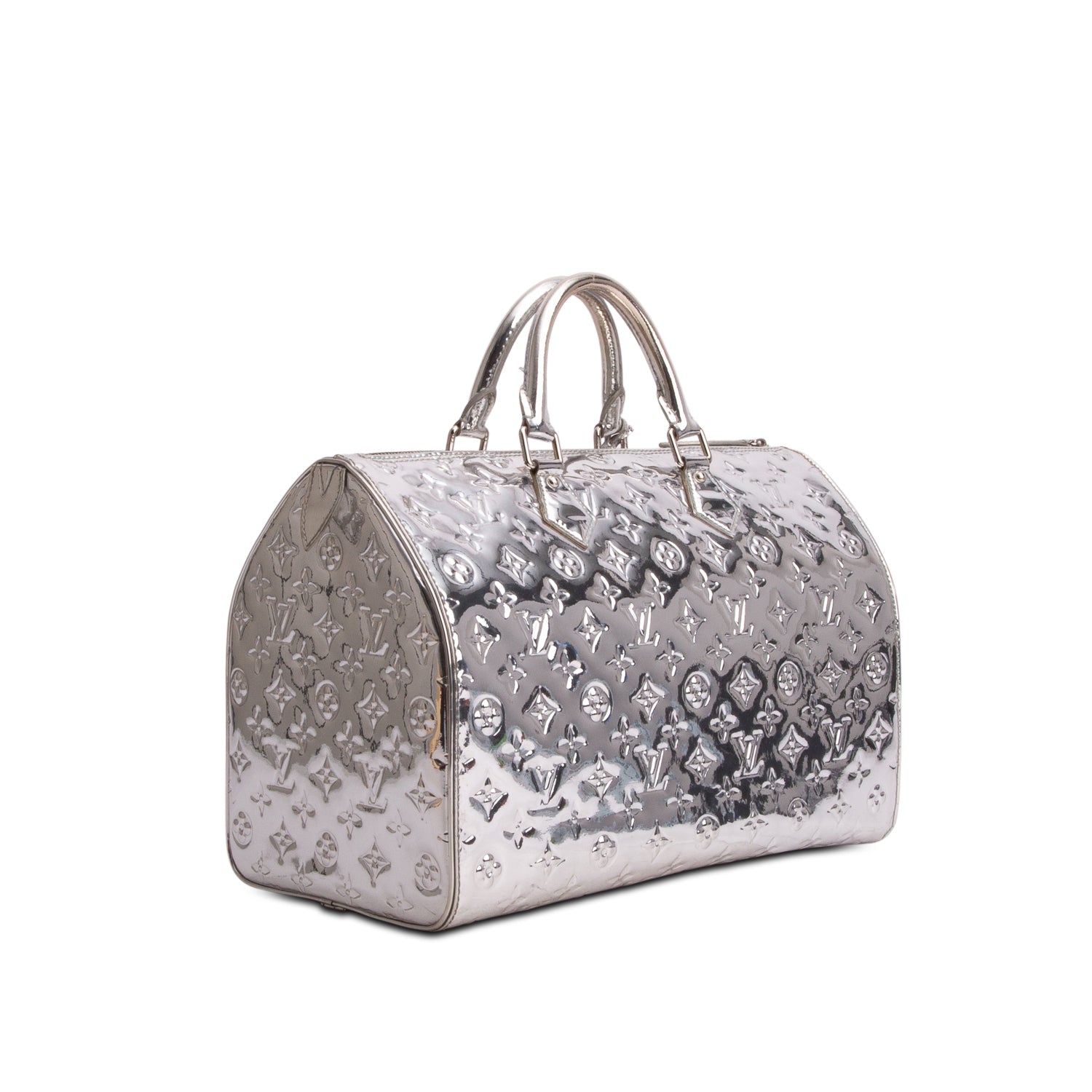 Louis Vuitton Silver Monogram Miroir Speedy 35