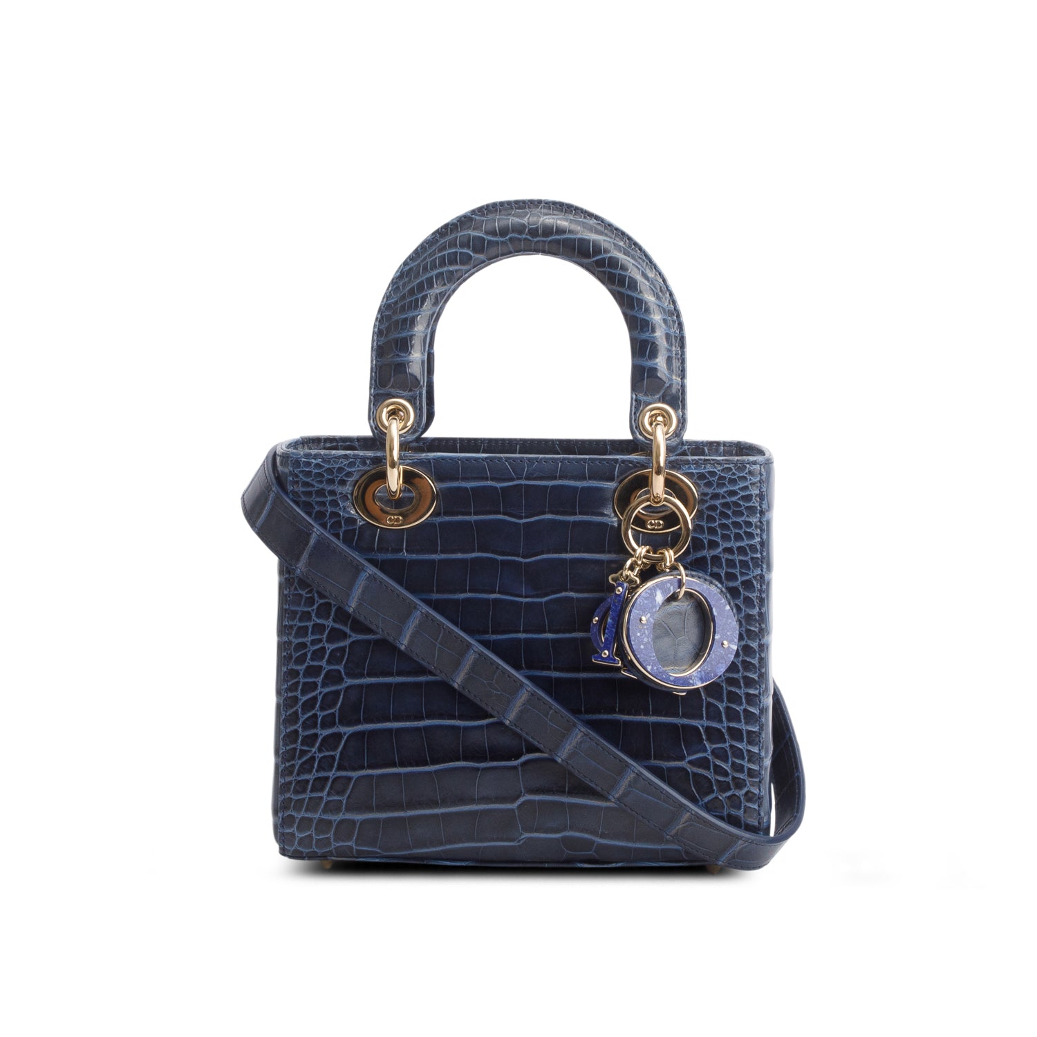 Christian Dior 2023 Alligator Small Lady Dior w/ Strap & Receipt