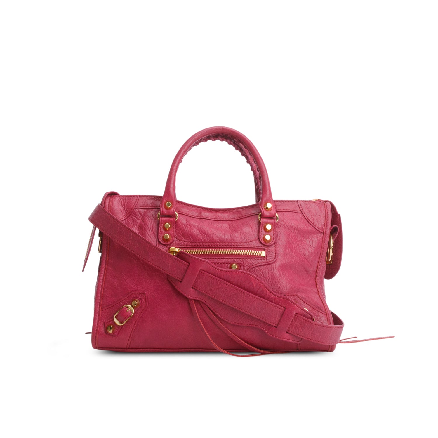 Balenciaga Pink Agneau Small Le City Bag w/ Strap