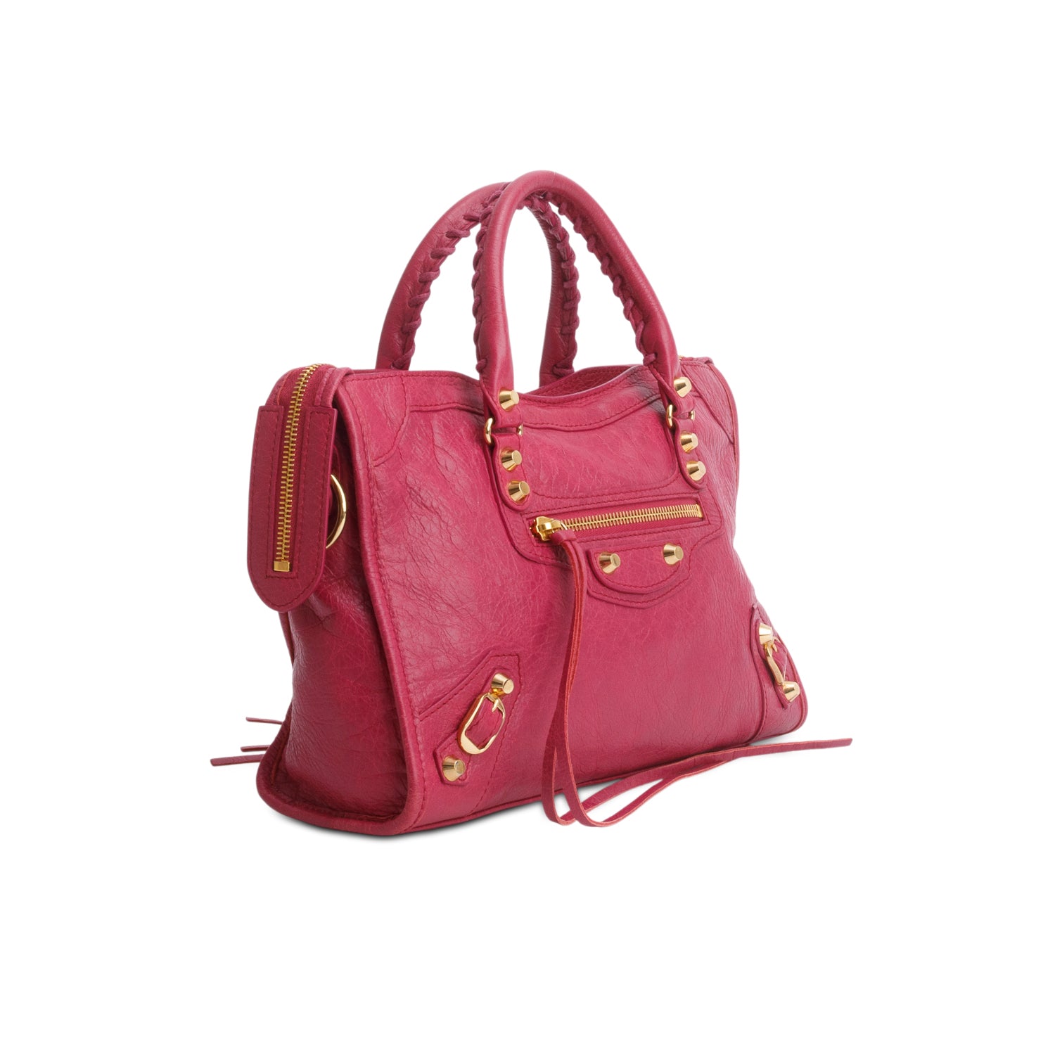 Balenciaga Pink Agneau Small Le City Bag w/ Strap