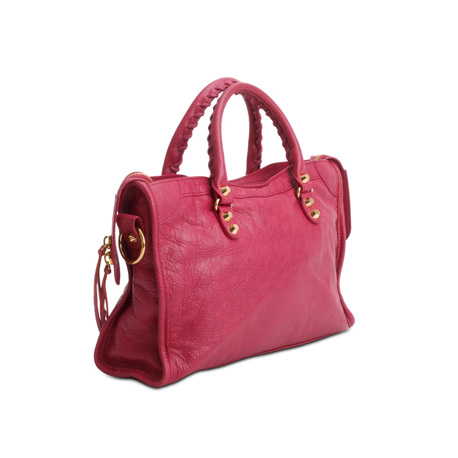 Balenciaga Pink Agneau Small Le City Bag w/ Strap