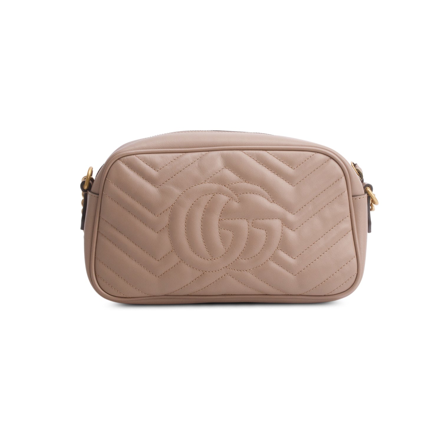 Gucci Beige GG Marmont Matelasse Small Camera Bag