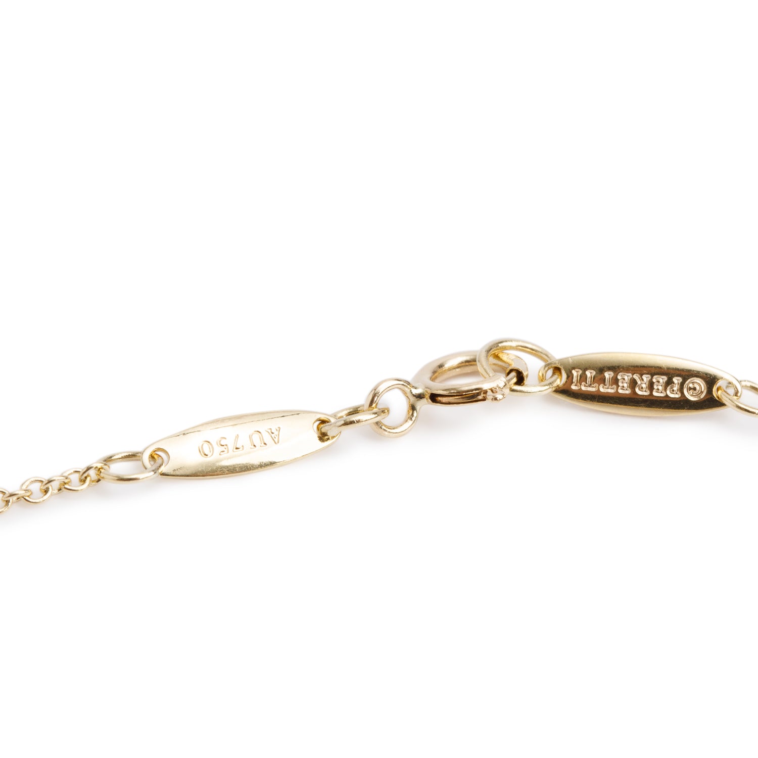 Tiffany & Co. Elsa Peretti 18k Yellow Gold 16 MM Open Heart Pendant Necklace w/ Box