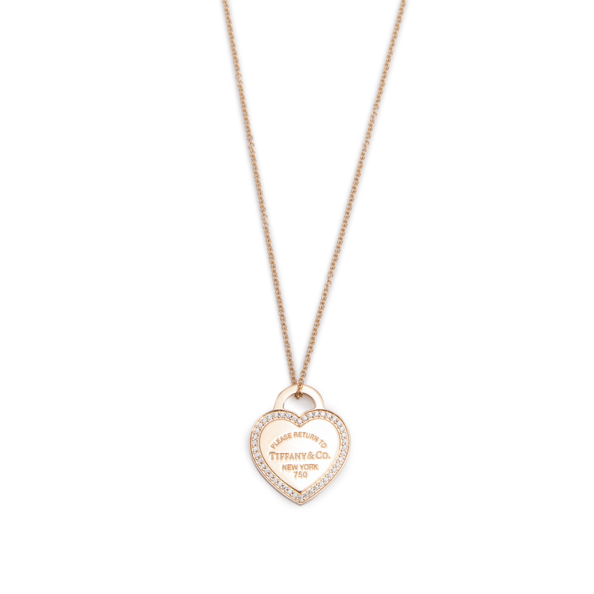 Tiffany & Co. 18k Rose Gold Diamond Return to Tiffany Small Heart