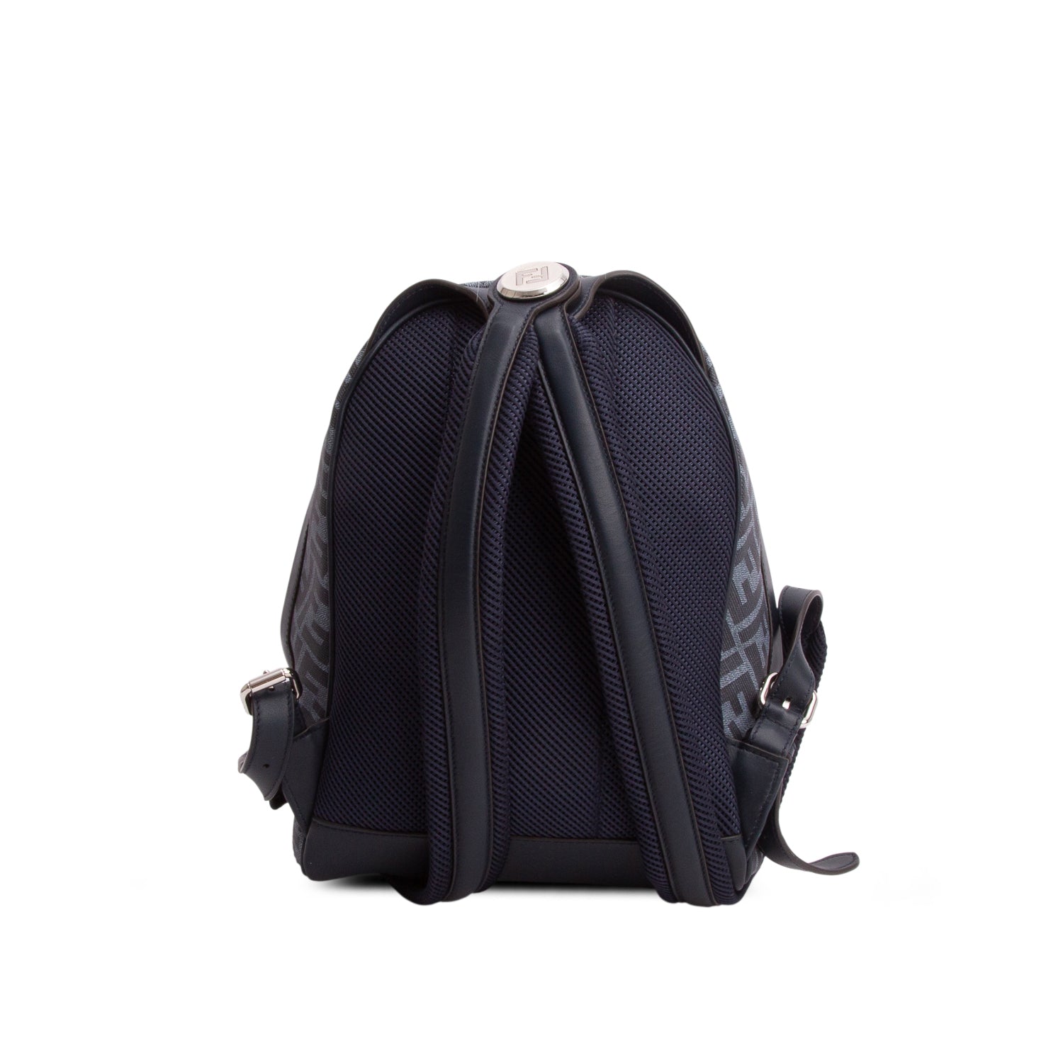 Fendi Grey FF Diagonal Chiodo Small Backpack