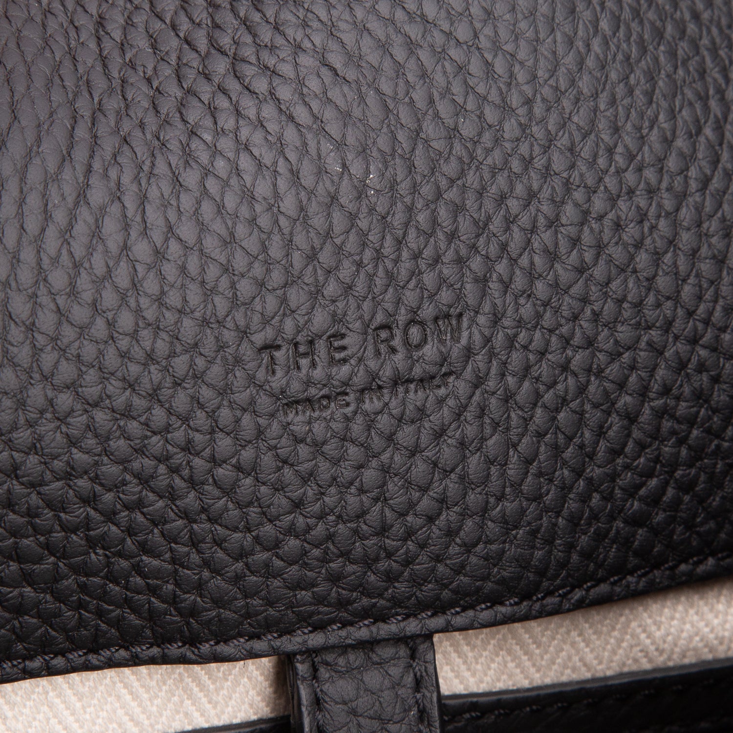 The Row Black Grained Calfskin Soft Margaux 17