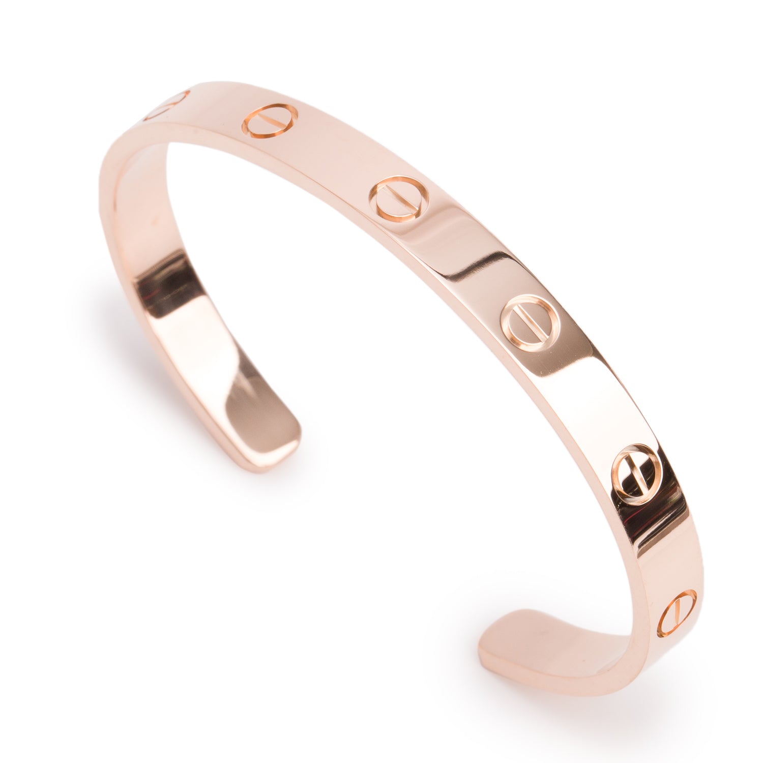 Cartier 18k Rose Gold Love Cuff, Size 17 w/ Box & Certificate
