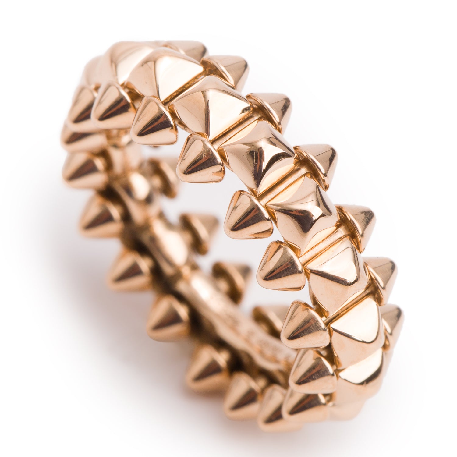 Cartier 2022 18k Rose Gold Clash De Cartier Ring, Small Model, Size 52 6 w/ Box, Receipt & Certificate