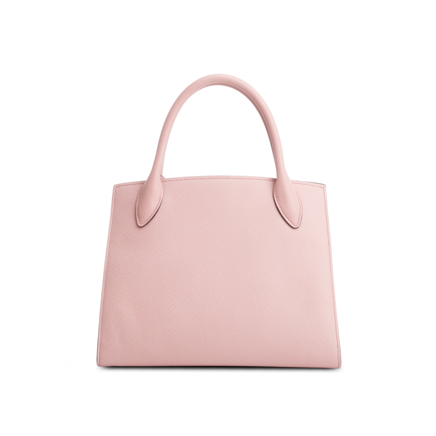 Prada Pink Saffiano Cuir Calfskin Small Monochrome Top Handle Tote w/ Authenticity Card & Strap